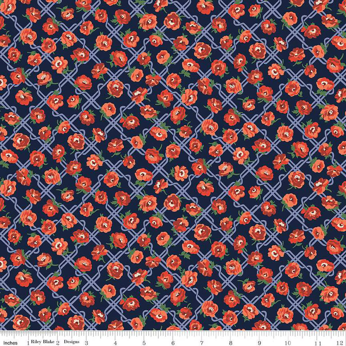 Liberty Lasenby Cotton, Floral Nostalgia Rosemary Blooms A , 1/4 yard