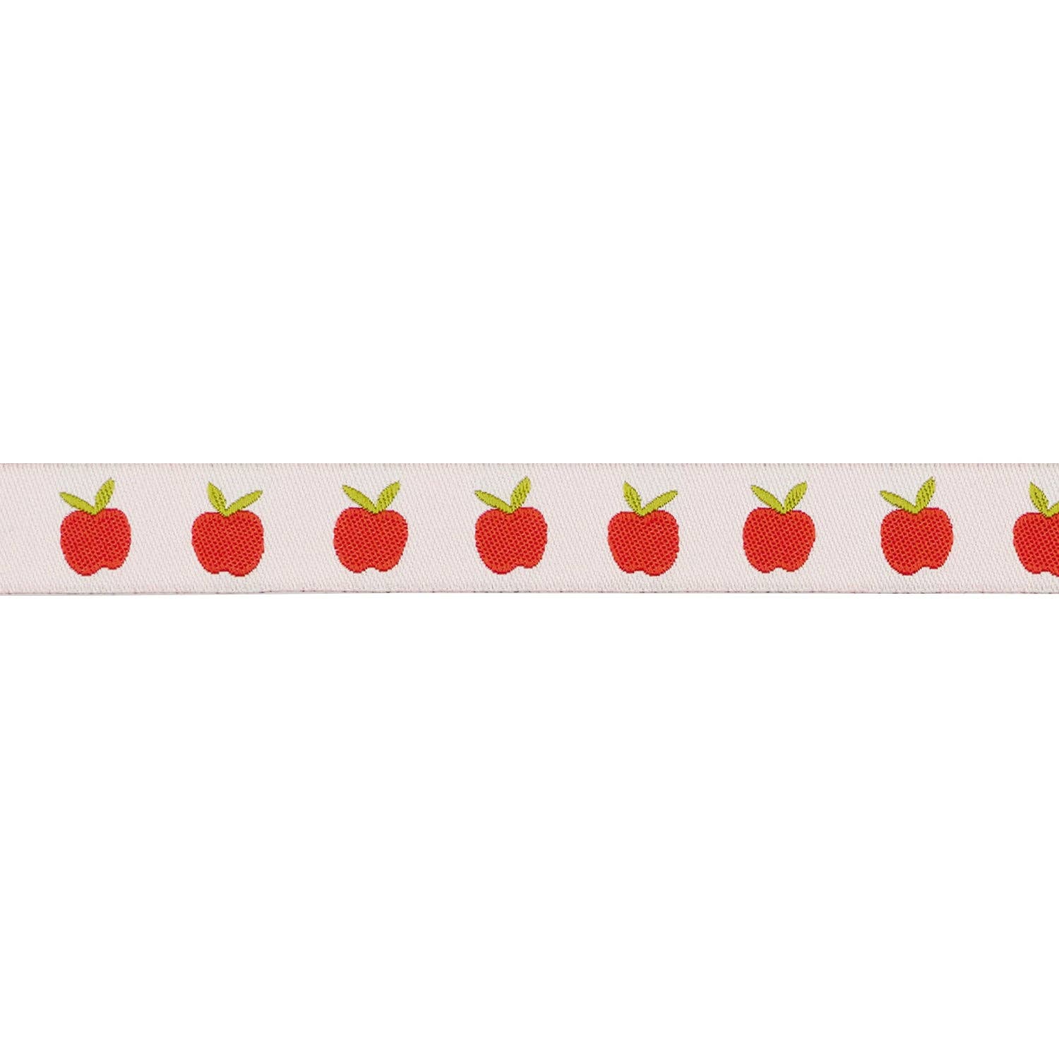 Ribbon, Catnap by Alexia Abegg - Apples in Natural - 5/8" width, one yard