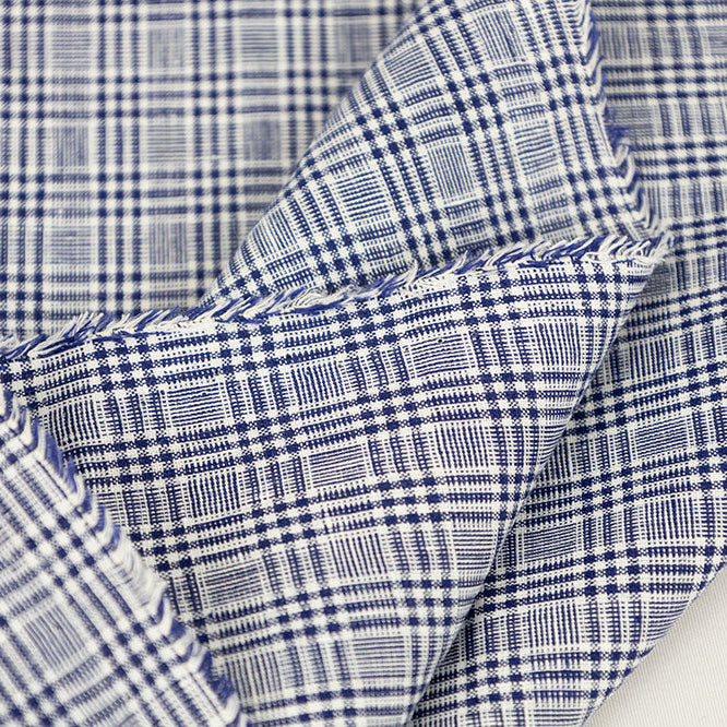 Irish Linen, Quintin Navy Plaid Gingham, 1/4 Yard