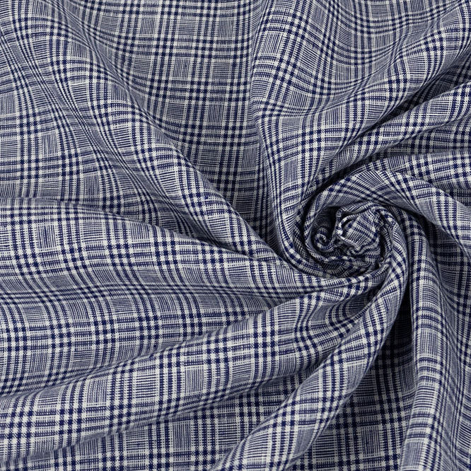 Irish Linen, Quintin Navy Plaid Gingham, 1/4 Yard