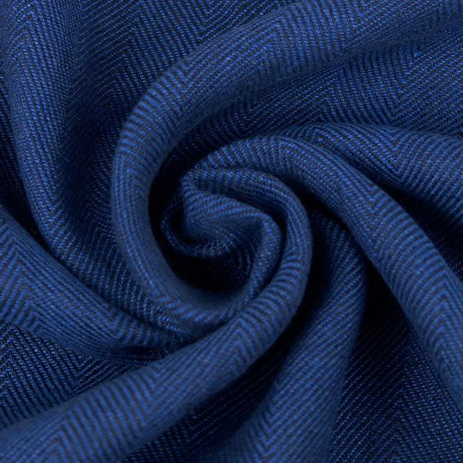 Irish Linen, Tularee Blue Herringbone, 1/4 Yard
