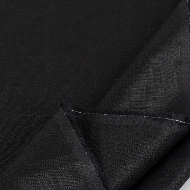 Irish Linen, Pure Black, 1/4 Yard