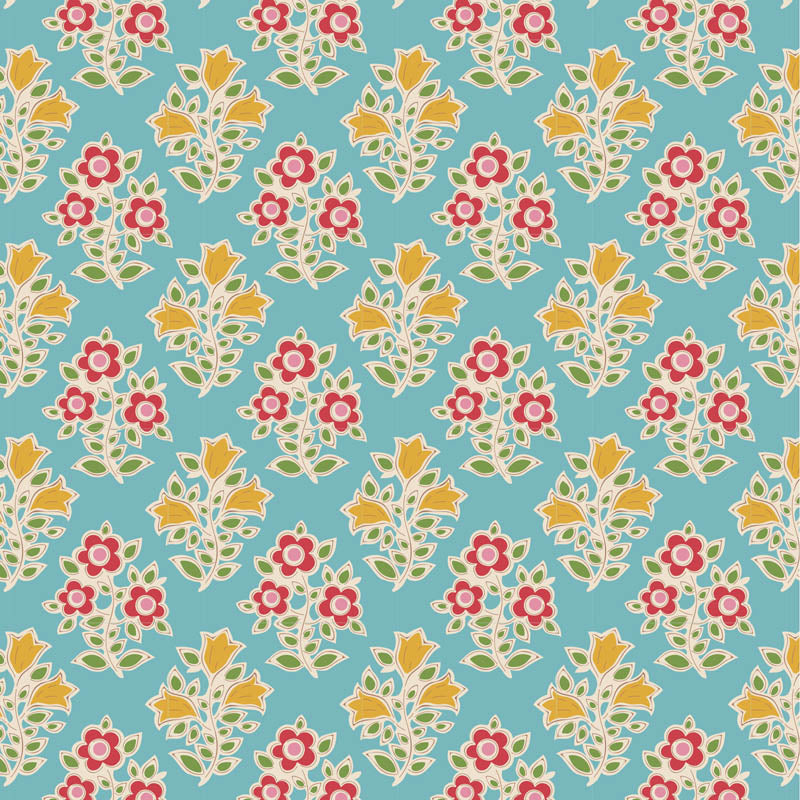 Tilda Jubilee, "Farm Flowers", Cotton Fabric, multiple colorways, 1/4 yard