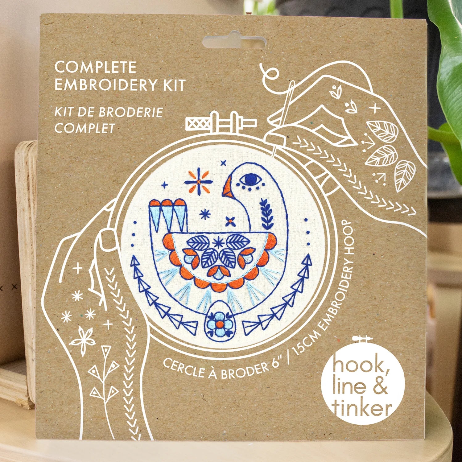 Hook Line and Tinker Embroidery Kits, Goose