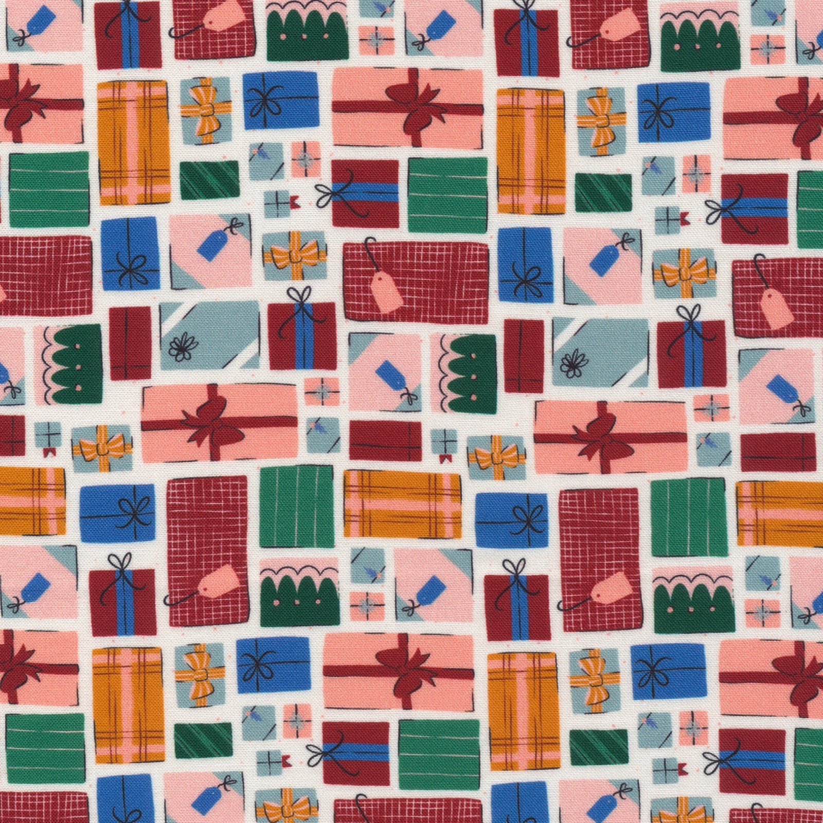 Cloud 9 Warm & Cozy by MK Surface, "Gifts", Organic Cotton, 1/4 yard