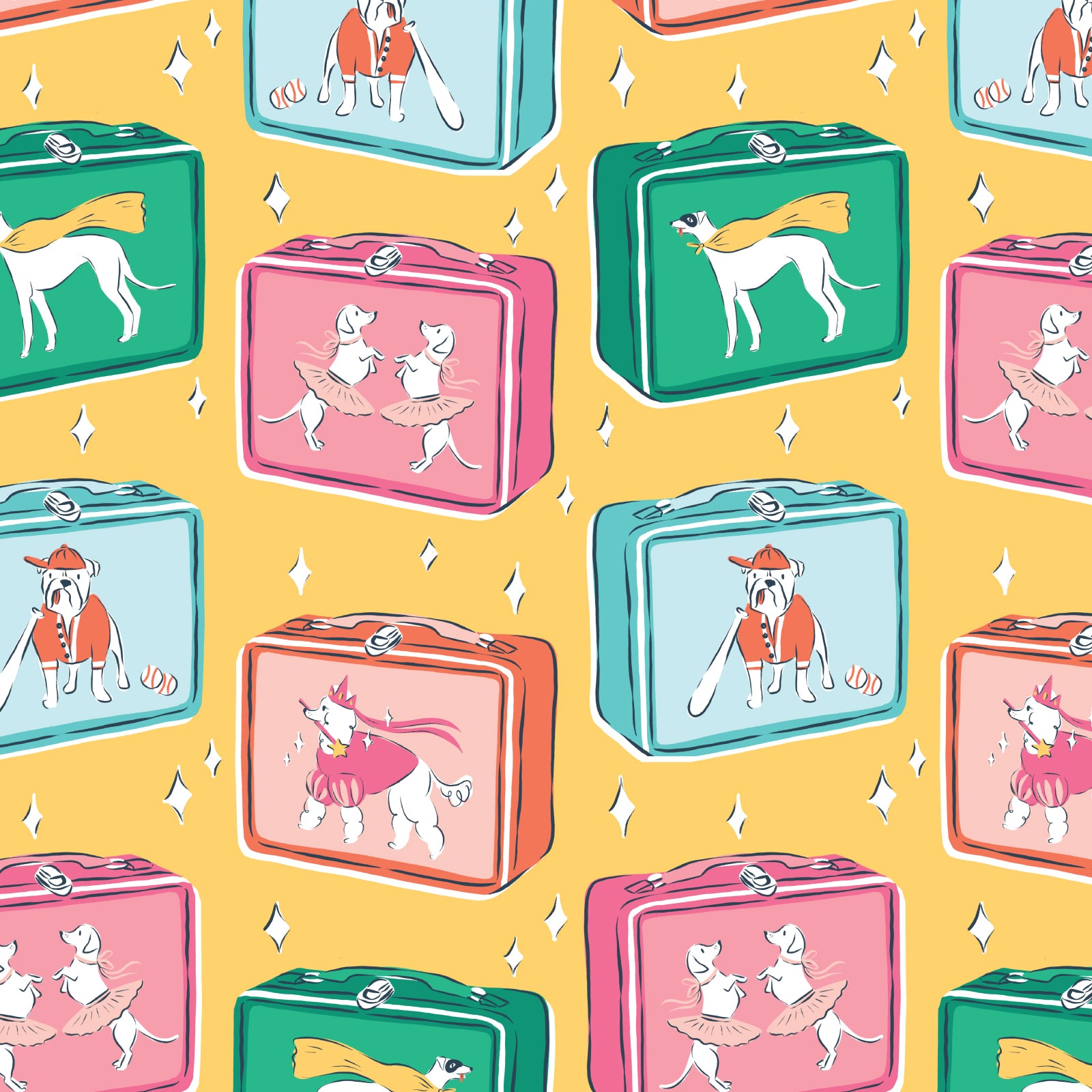 Cloud 9 Teacher's Pet, Lunch Buddies, Organic cotton, 1/4 yard