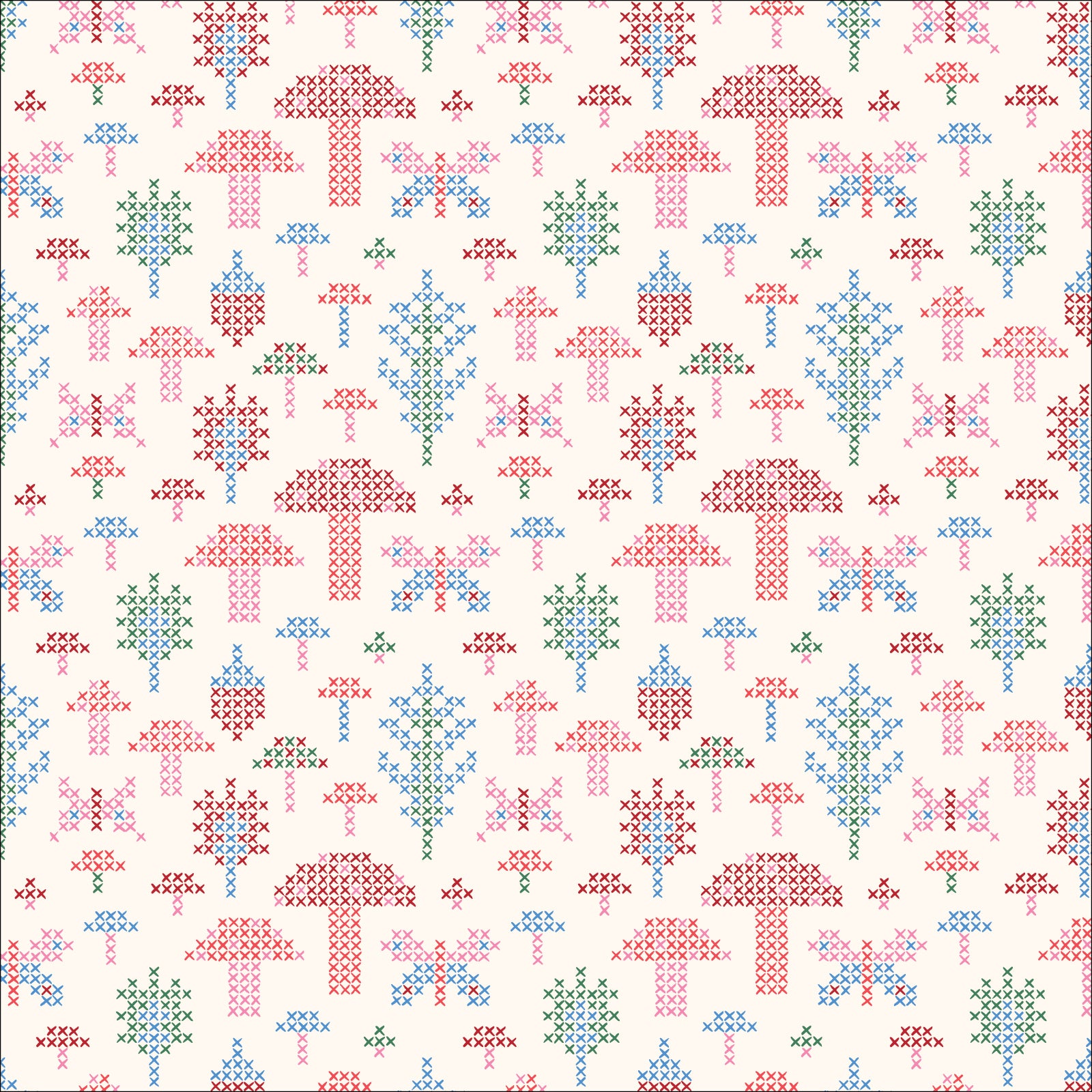 Remnant 10111 Cloud 9 Autumn Walk Collection, Organic Cotton, 1.75 yard bolt end