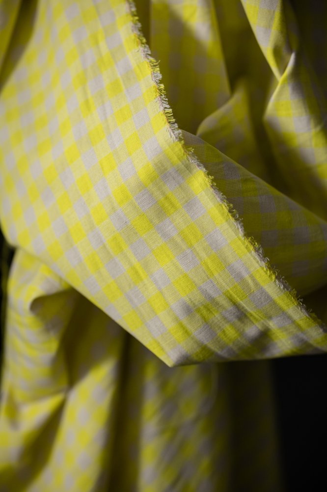Merchant & Mills, "Neon Fizz" Organic Cotton/Linen Gingham, 1/4 yard