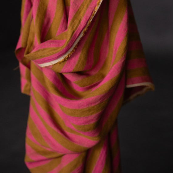 Merchant & Mills, European Laundered Linen, "Raspberry Humbug," 1/4 yard