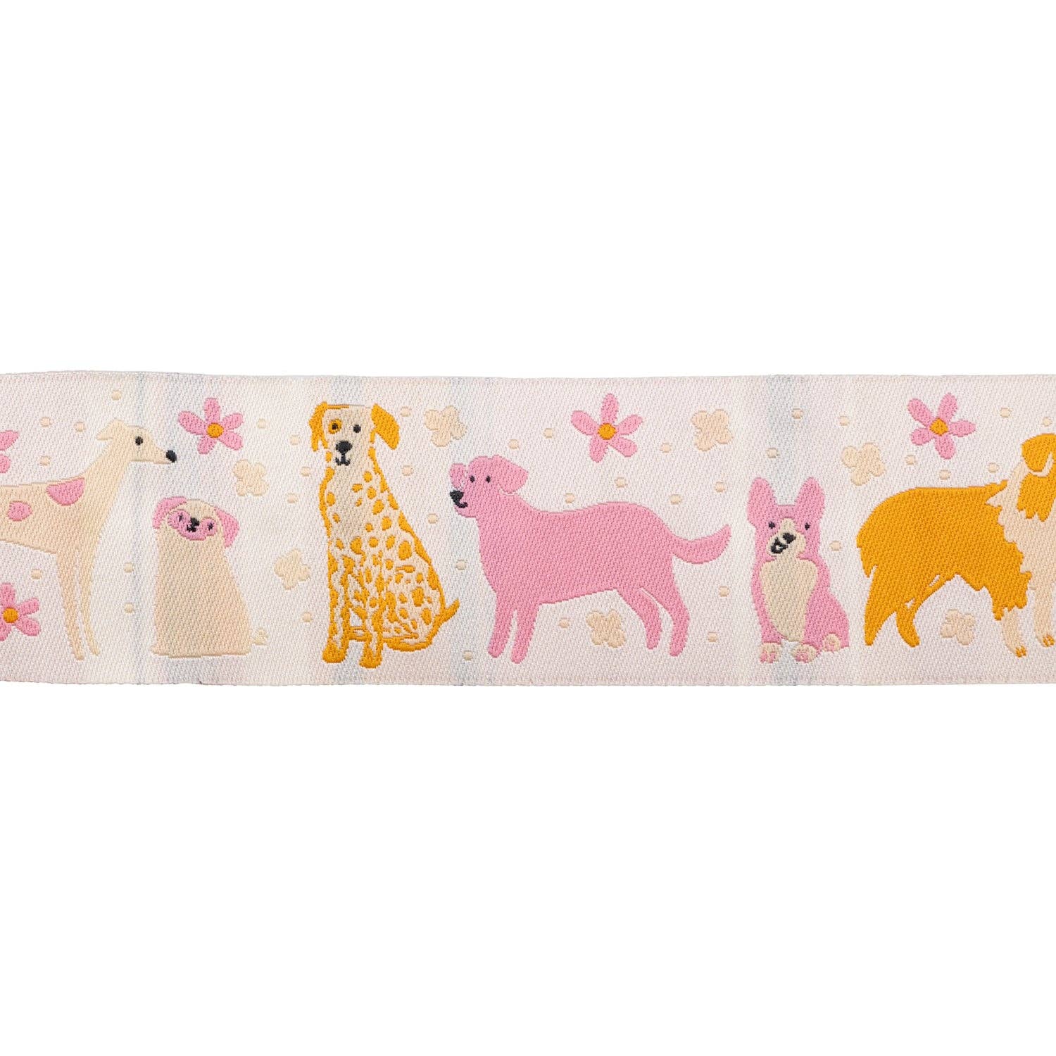 Ribbon, Dog Medley - 1-1/2" width - Dog Park by Sarah Watts, one yard