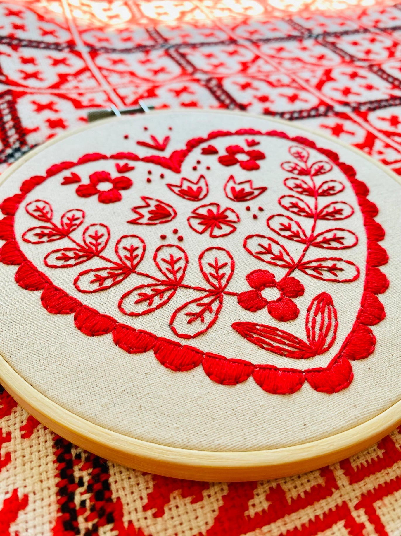 Hook Line and Tinker Embroidery Kits, Nordic Heart