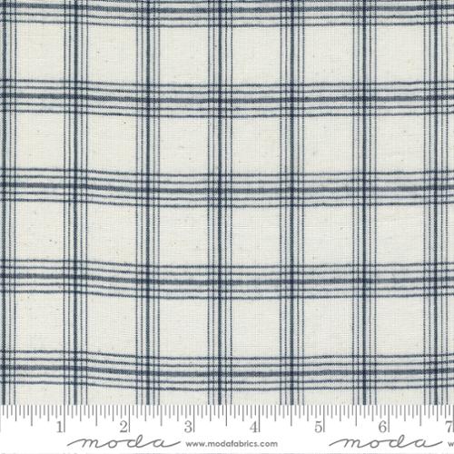 Vista Wovens by Moda, Blue Windowpane on Ecru, 1/4 yard