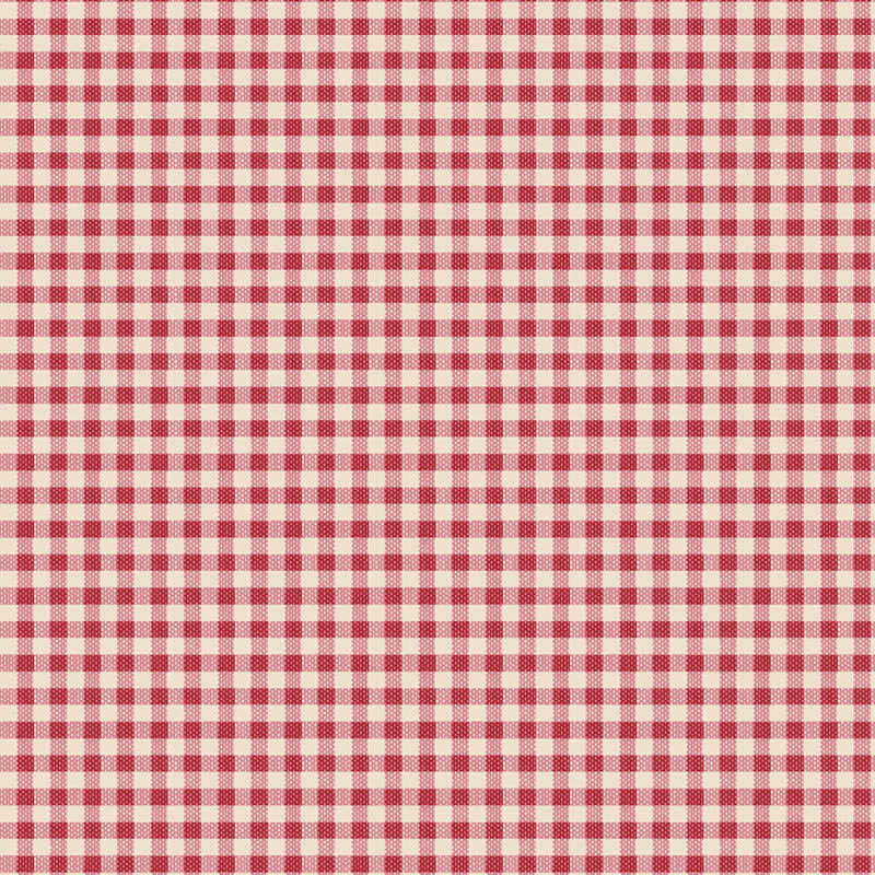 Tilda Creating Memories, Woven Gingham Red, Cotton Fabric, 1/4 yard