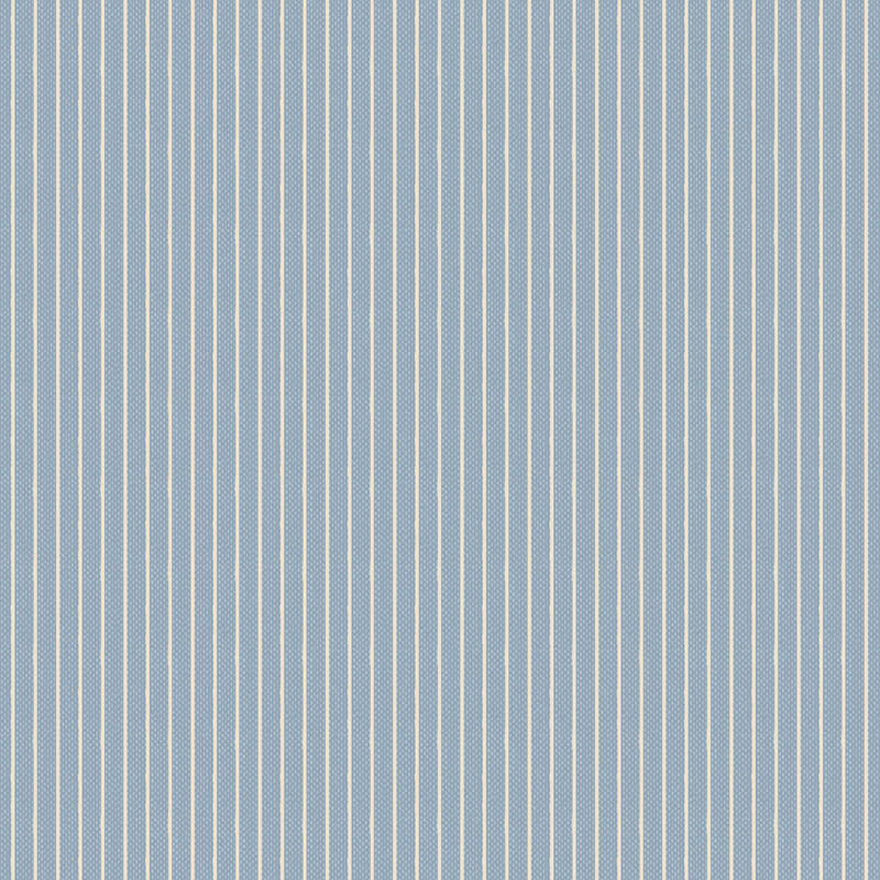 Tilda Creating Memories, Woven Blue Stripe, Cotton Fabric, 1/4 yard