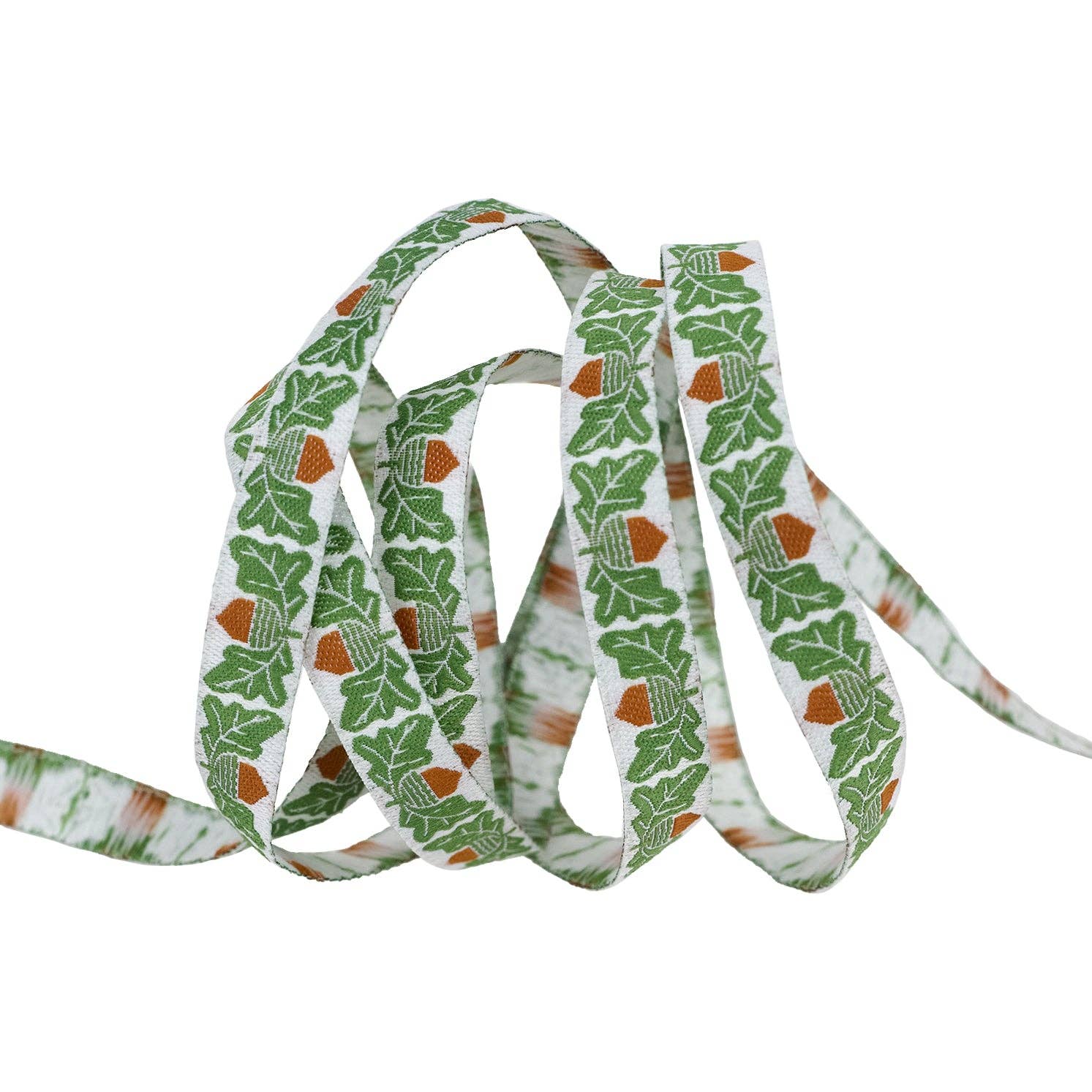 Ribbon, First Day of Fall By Loes Van Oosten- Acorn - 3/8" width, one yard