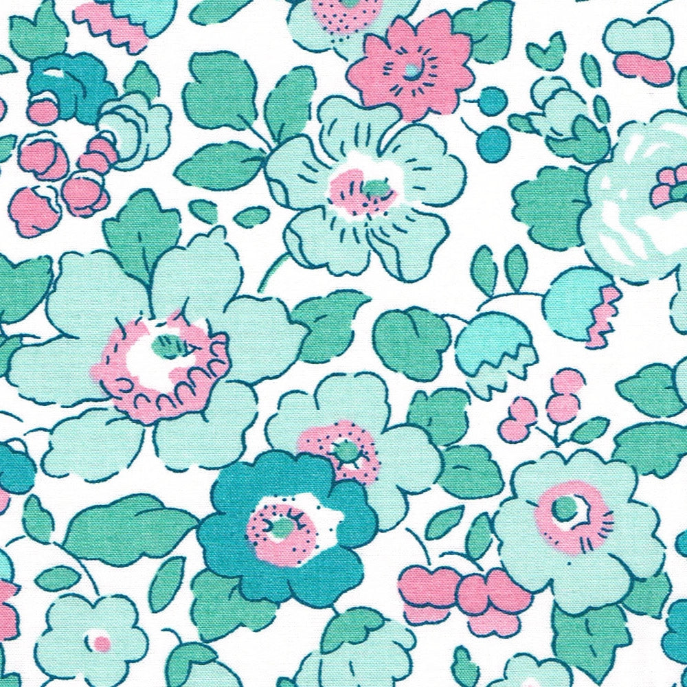 Liberty Tana Lawn Cotton Fabric Betsy Mint, 1/4 yard