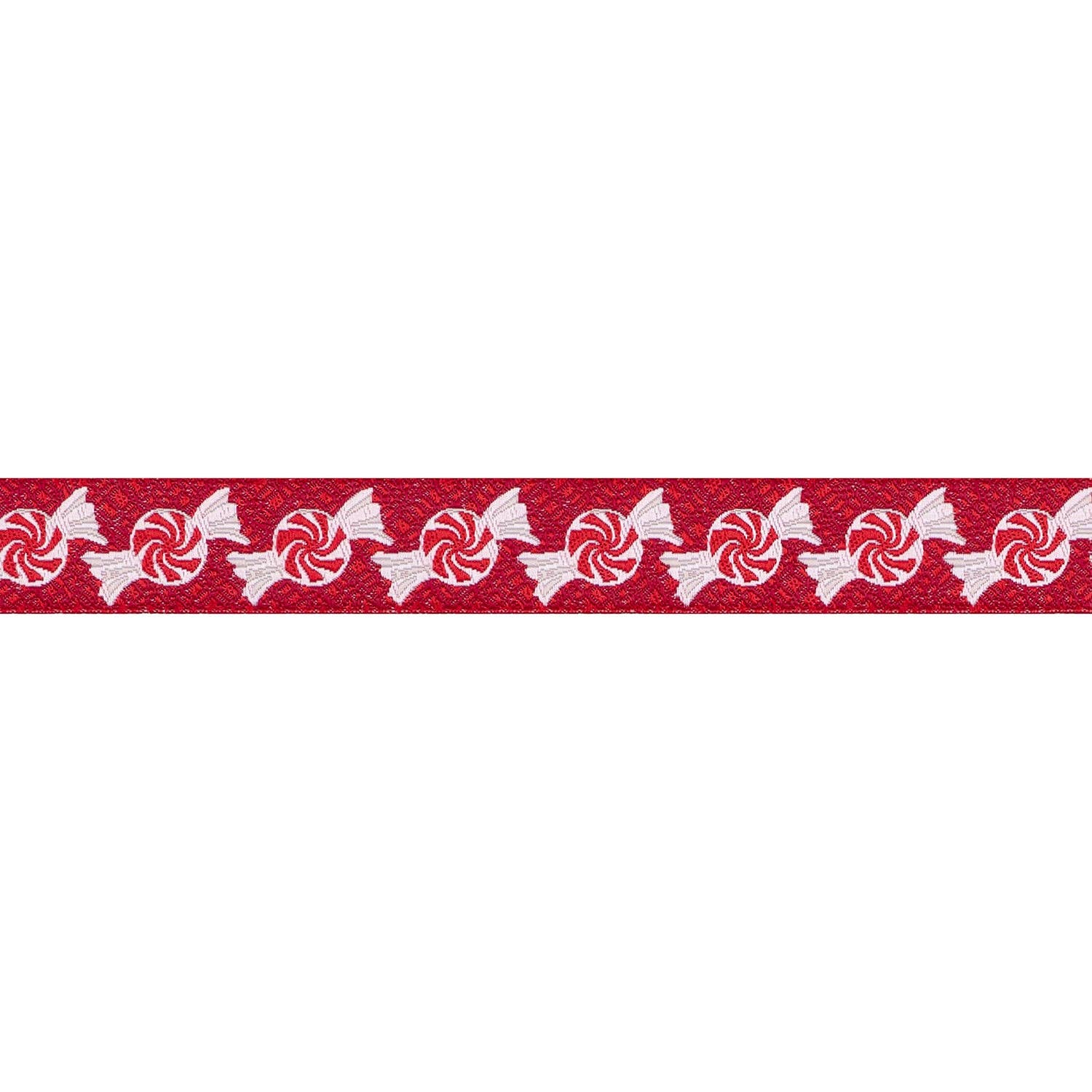 Ribbon, Peppermint Swirl - 5/8" width, one yard