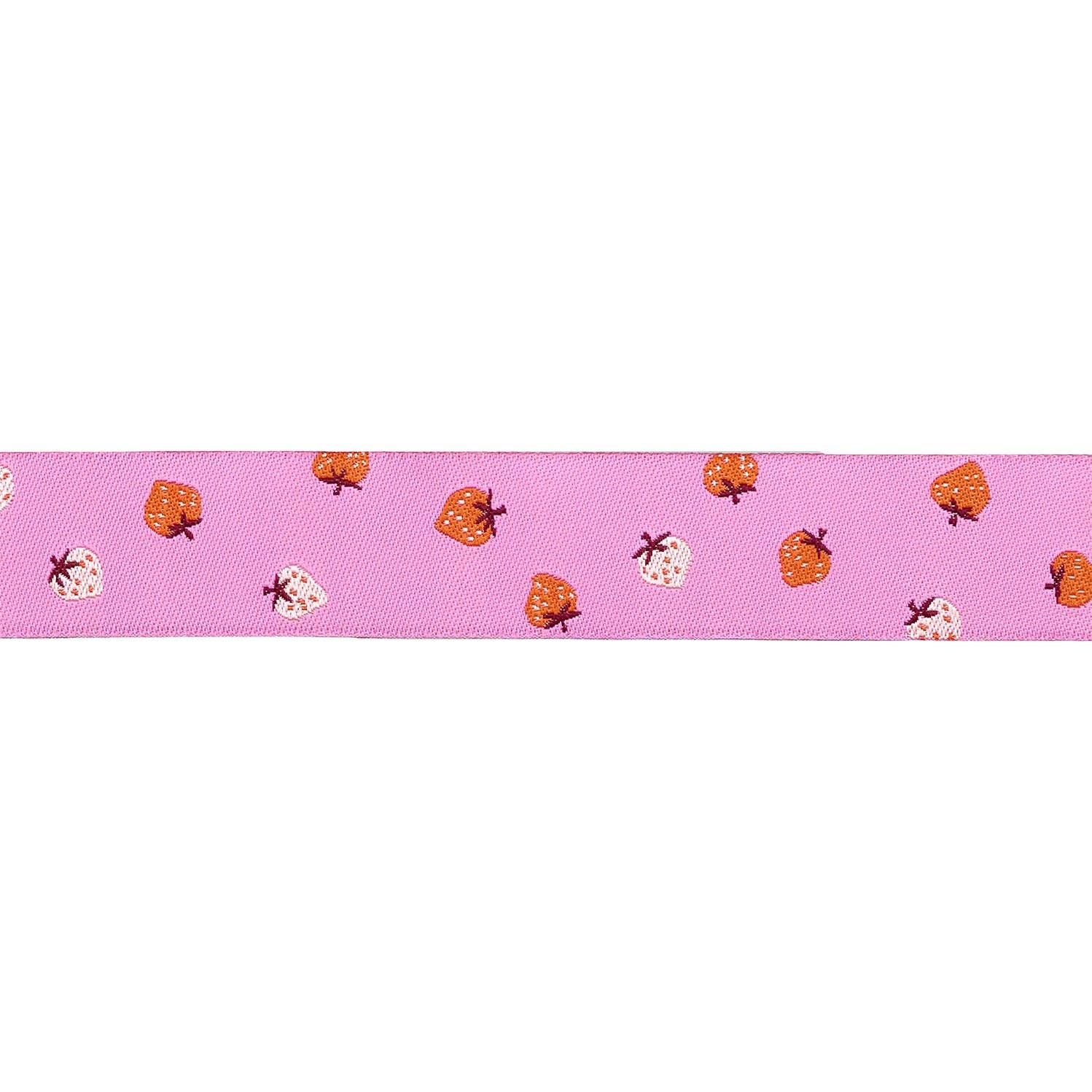 Ribbon, Strawberry Toss by Kimberly Kight in Pink- 5/8" width, one yard