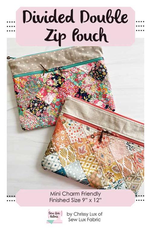 Sew Luxe Divided Double Zip pouch