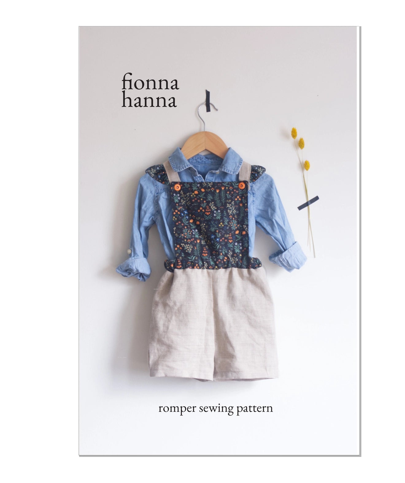 Fionna Hanna Romper Pattern, little kids sizes 1-6