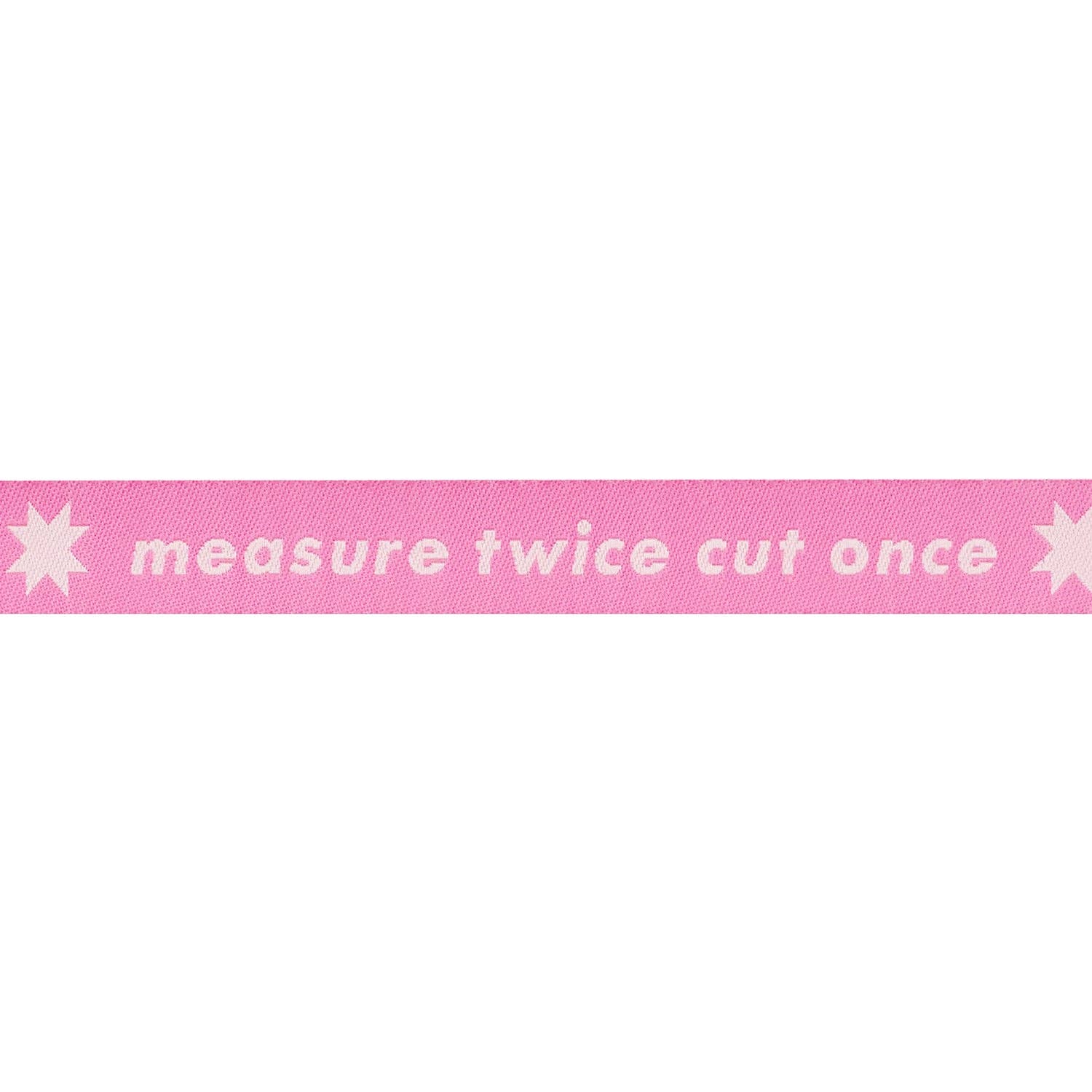 Ribbon, Catnapby Alexia Abeggl, Measure Twice in Neon Pink - 5/8" width, one yard