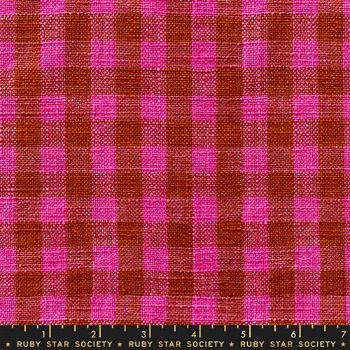Ruby Star Society Sunshine Toweling, assorted plaids, 16" wide, 1 /4 yard