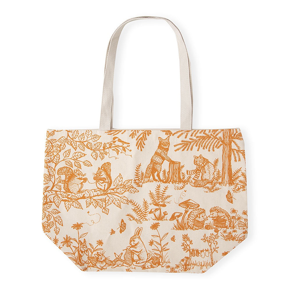 Knitting Rabbits Zip Top Tote