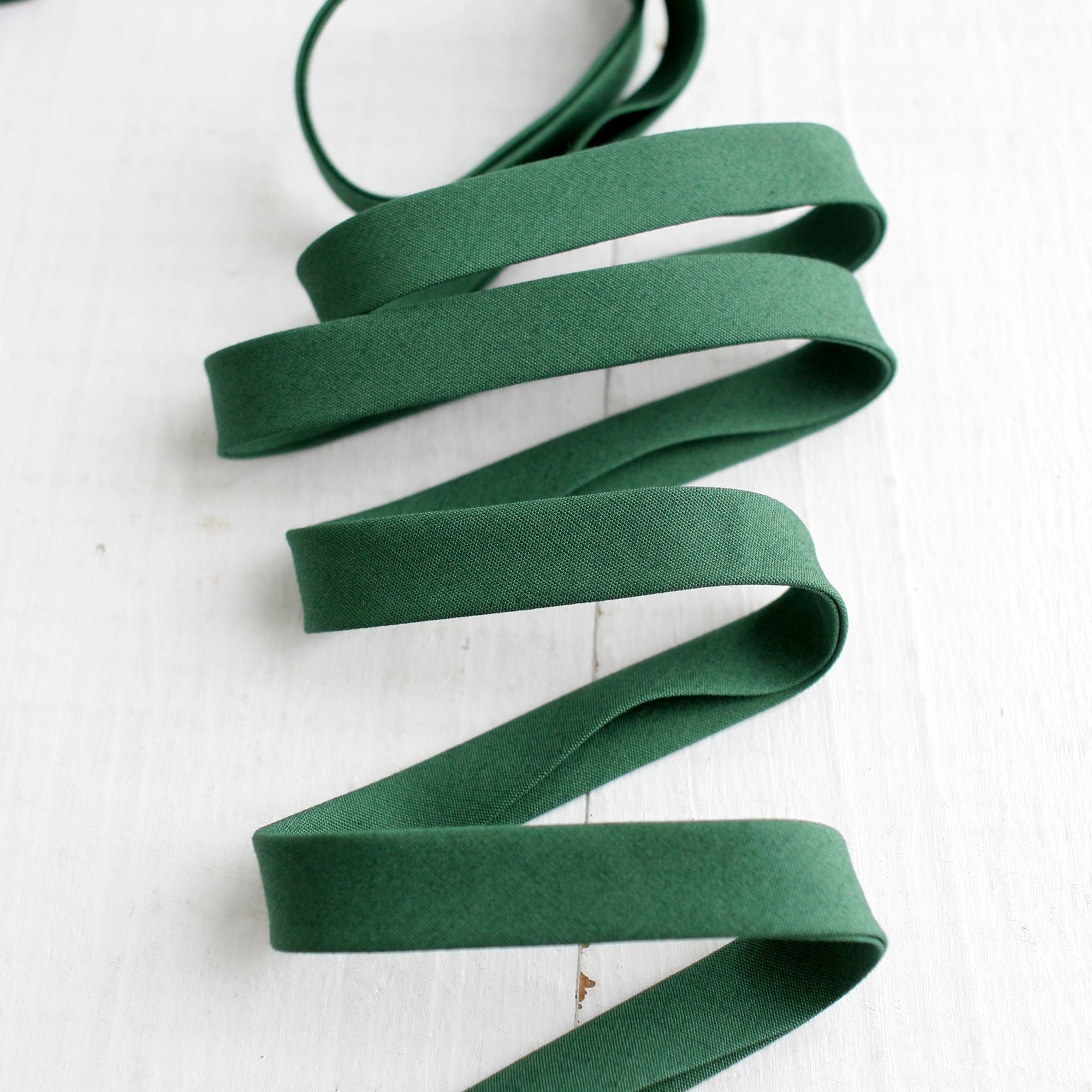 1/2" Double Fold Bias Binding - Hunter Fields Pure Solid, one yard