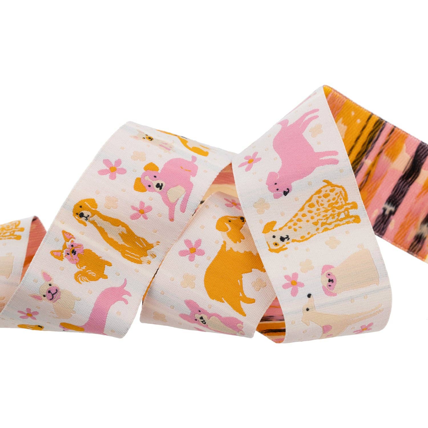 Ribbon, Dog Medley - 1-1/2" width - Dog Park by Sarah Watts, one yard