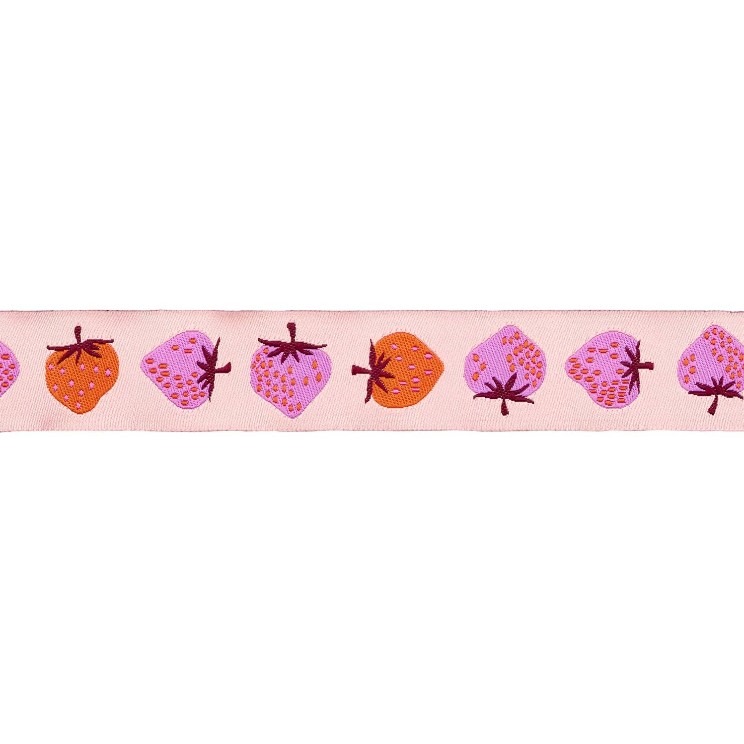 Ribbon, Strawberry by Kimberly Kight, pink - 7/8" width, one yard