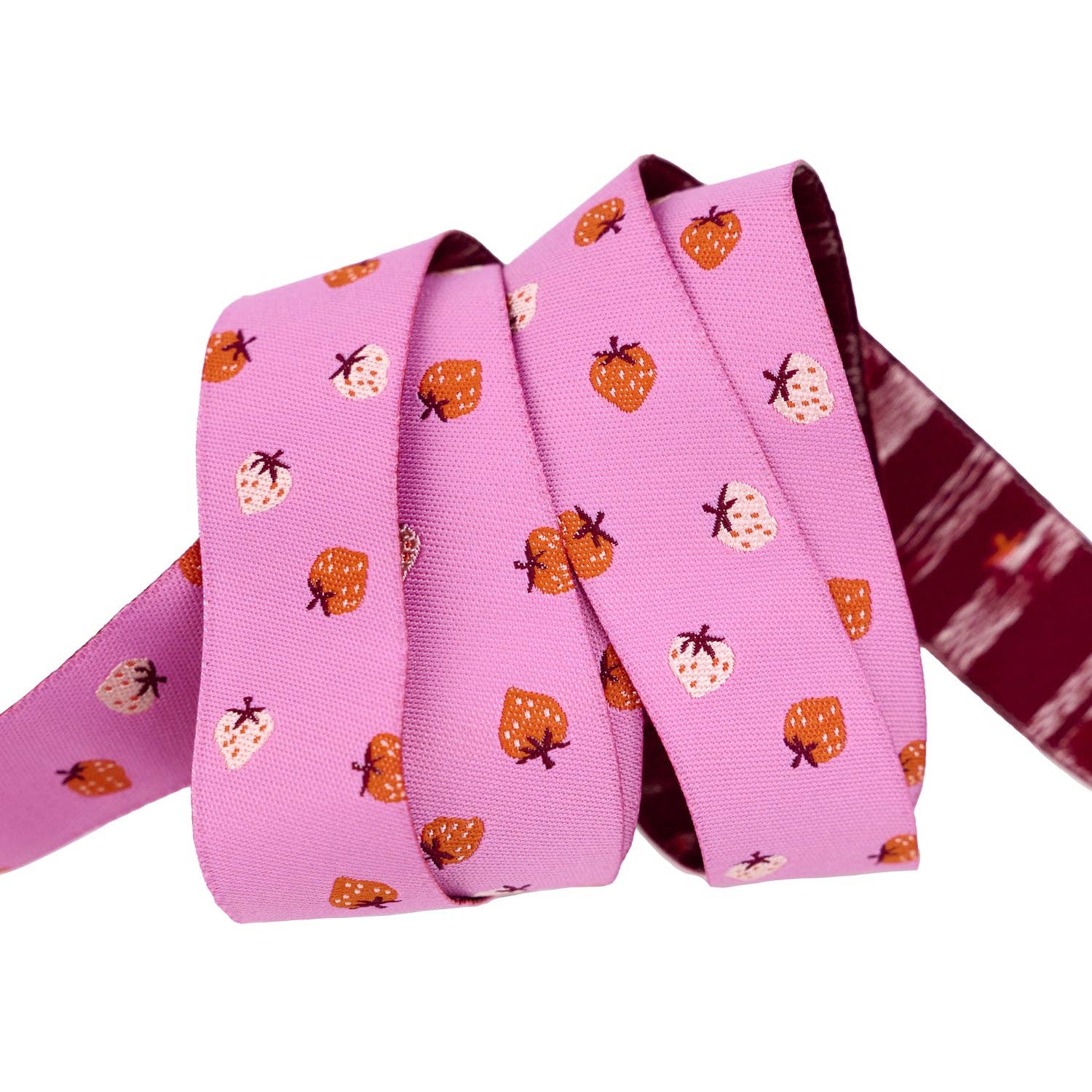 Ribbon, Strawberry Toss by Kimberly Kight in Pink- 5/8" width, one yard