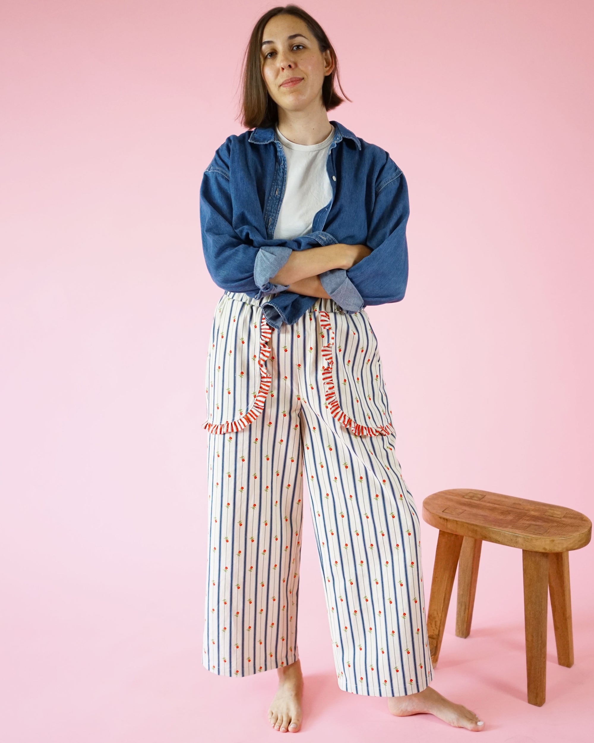 Matchy Matchy Sewing Club, Apron Pocket Pants Digital PDF Pattern