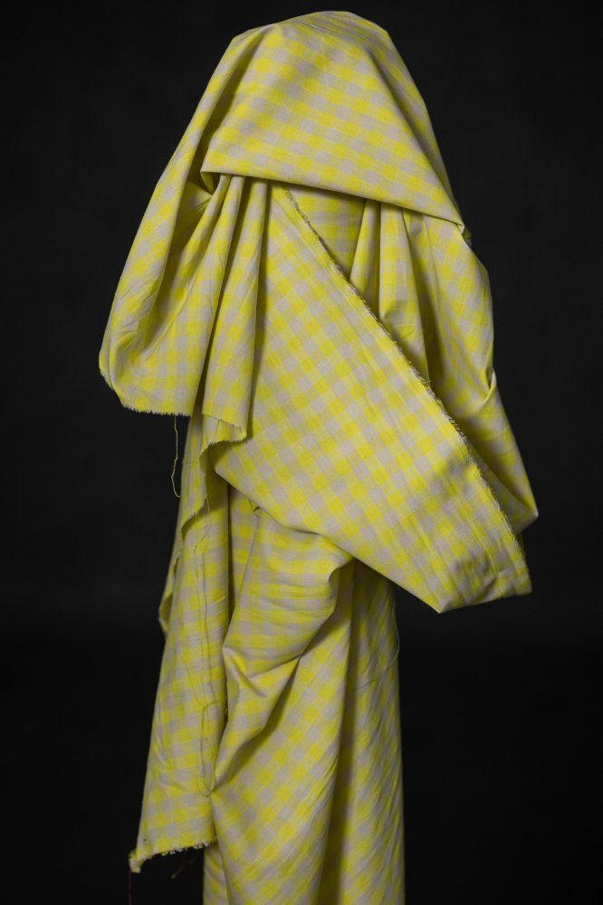 Merchant & Mills, "Neon Fizz" Organic Cotton/Linen Gingham, 1/4 yard