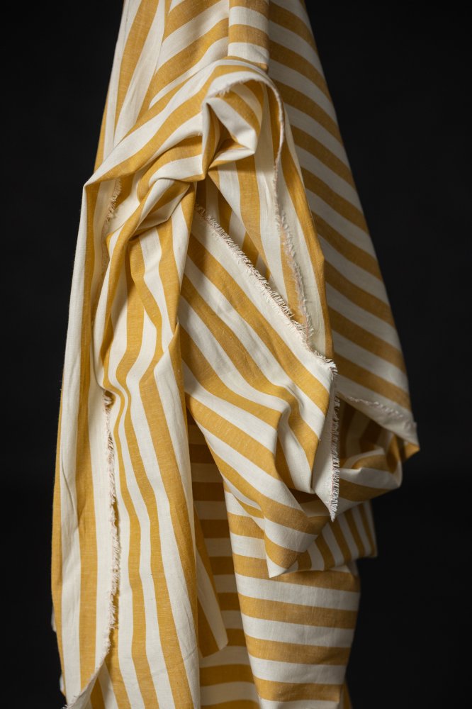 Merchant & Mills, "Sunshine Valley" Organic Cotton/Linen Stripe, 1/4 yard