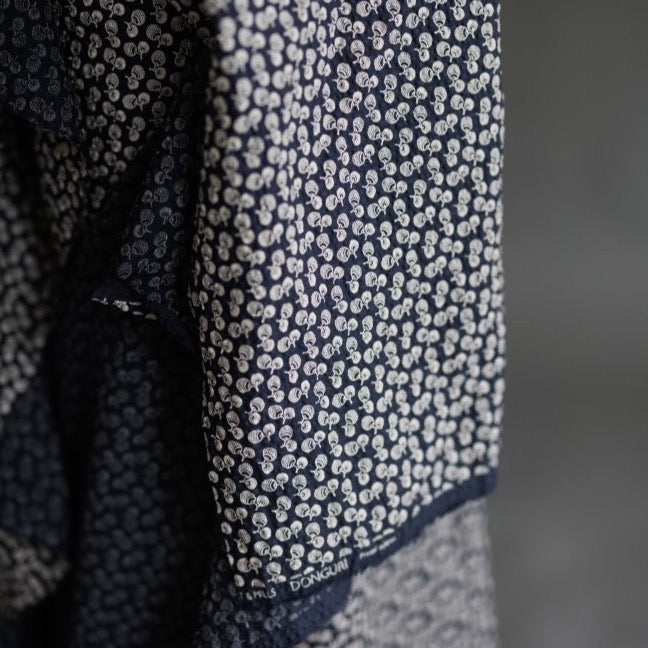 Merchant & Mills, Donguri Organic Seersucker Fabric, "Navy Nut", 1/4 yard