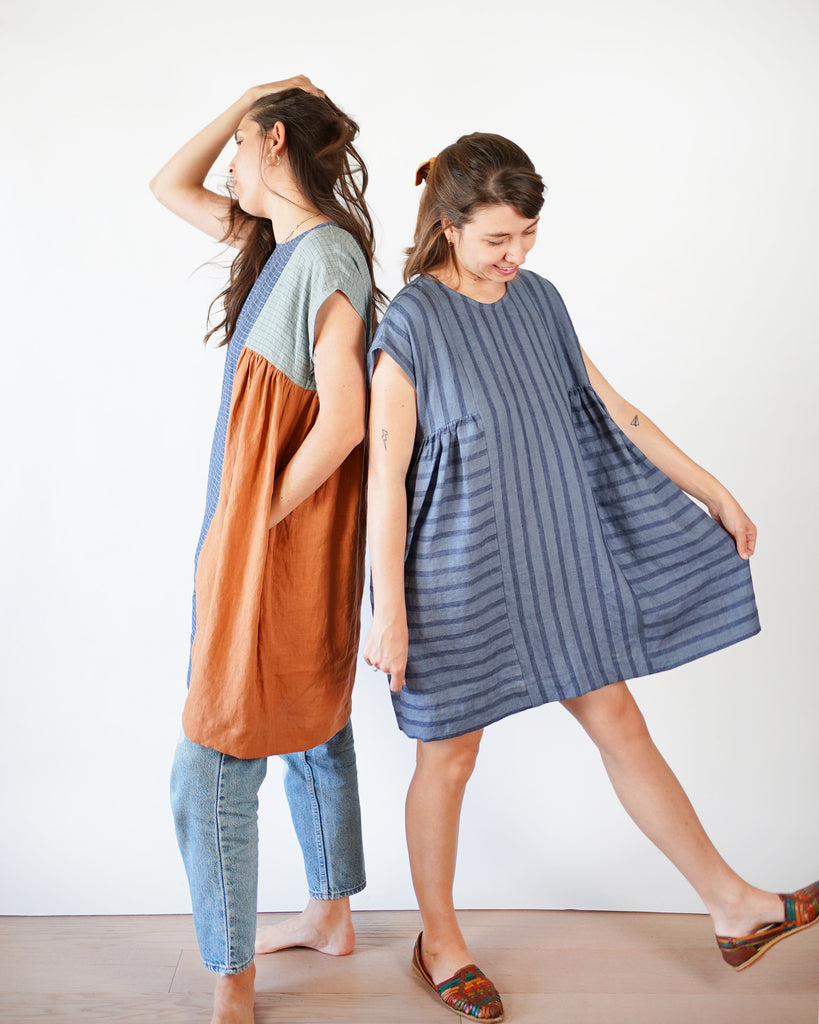 Matchy Matchy Sewing Club, Collage Gather Dress, PDF Pattern (with or without printing)