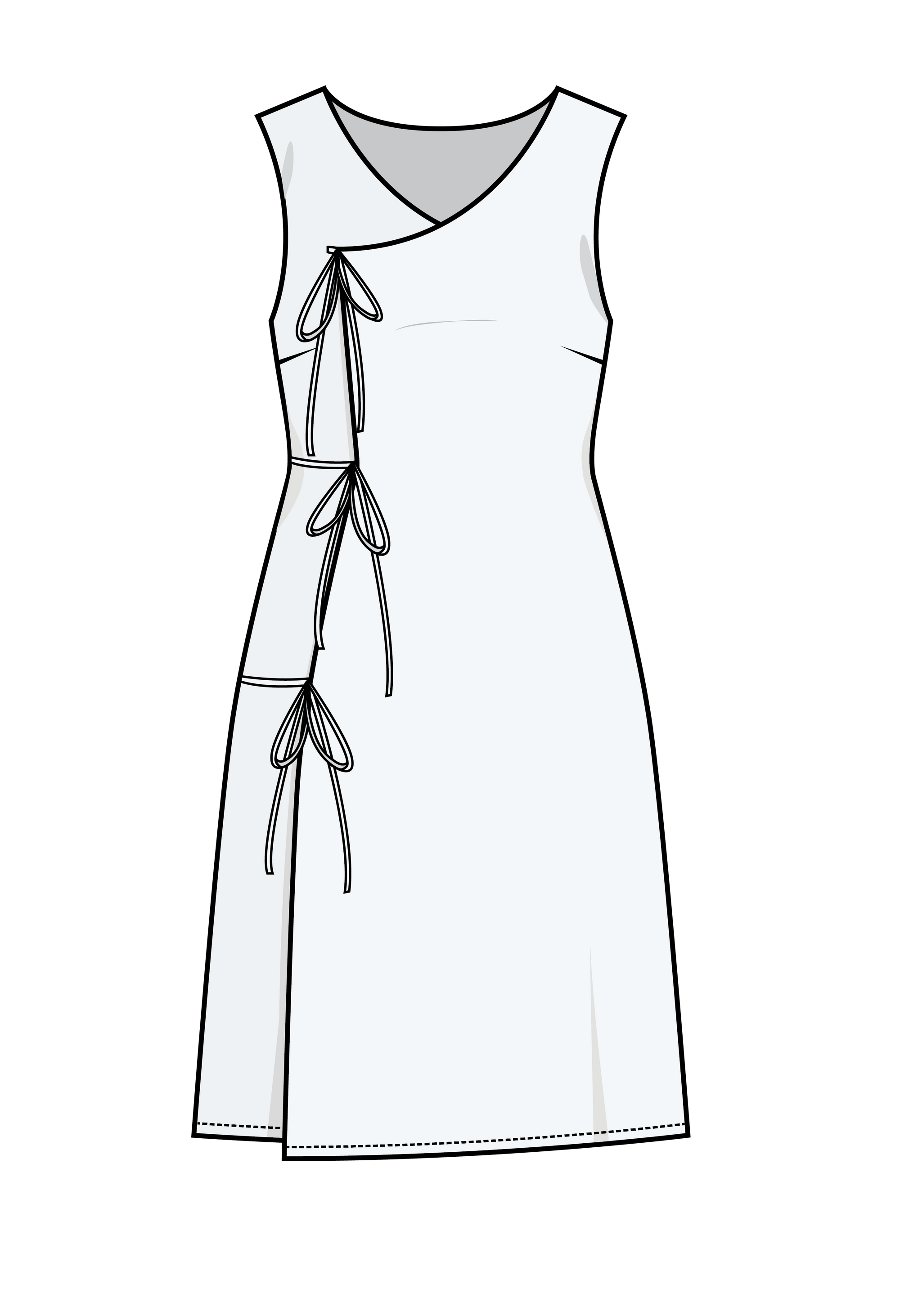 Puff and Pencil, Crossover Dress PDF Pattern