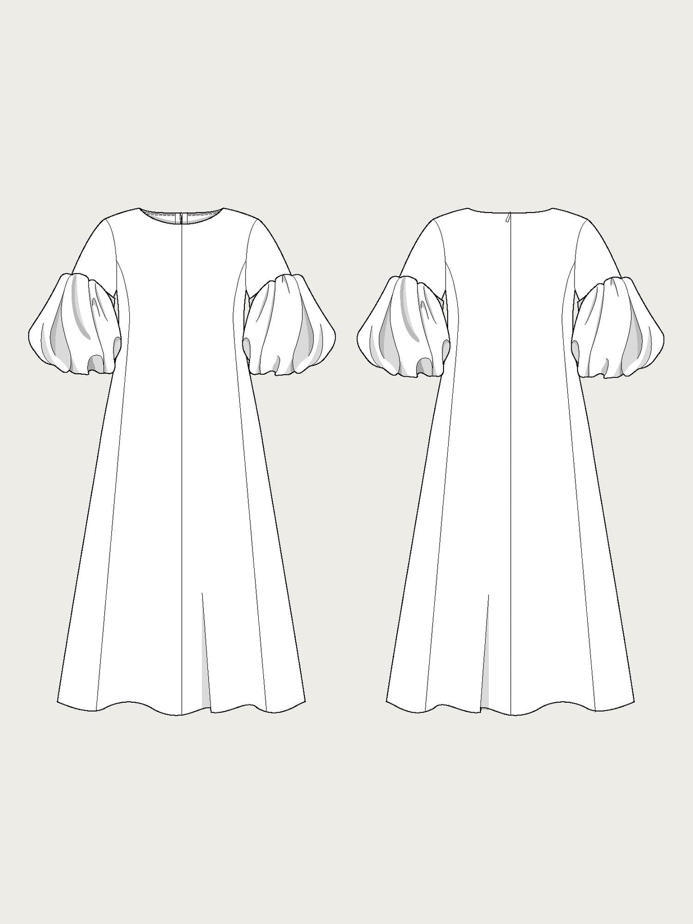 Assembly Line Balloon Sleeve Dress Pattern, Sweden