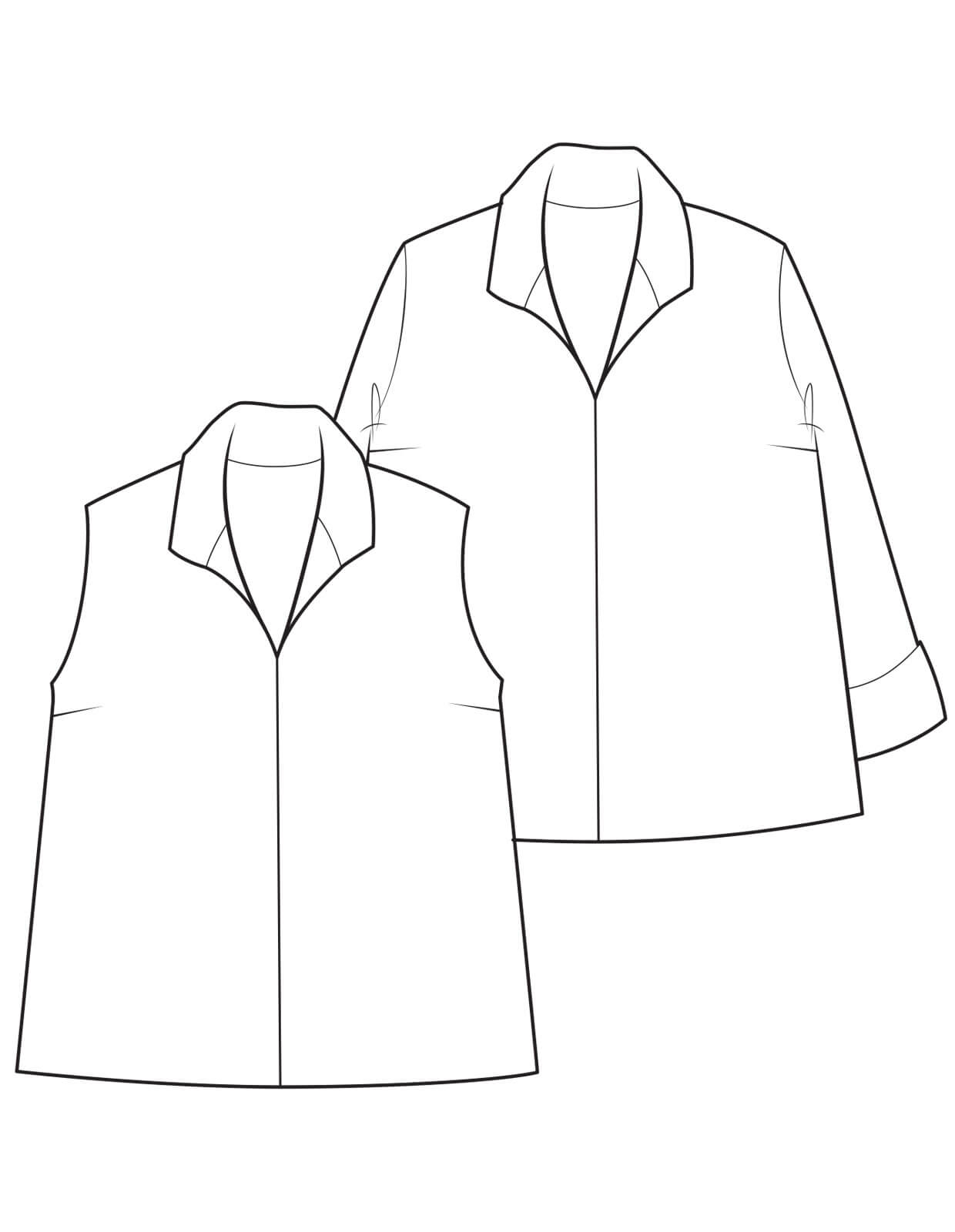 The Maker's Atelier 60, Flared Shirt PDF Pattern