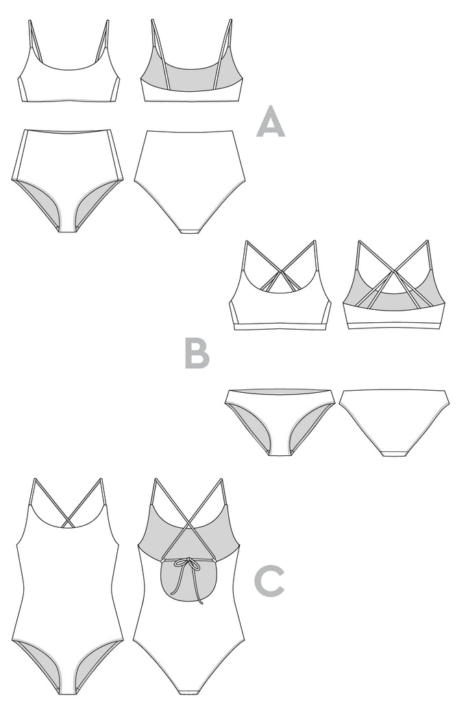 Closet Core Faye Swimsuit Paper Pattern