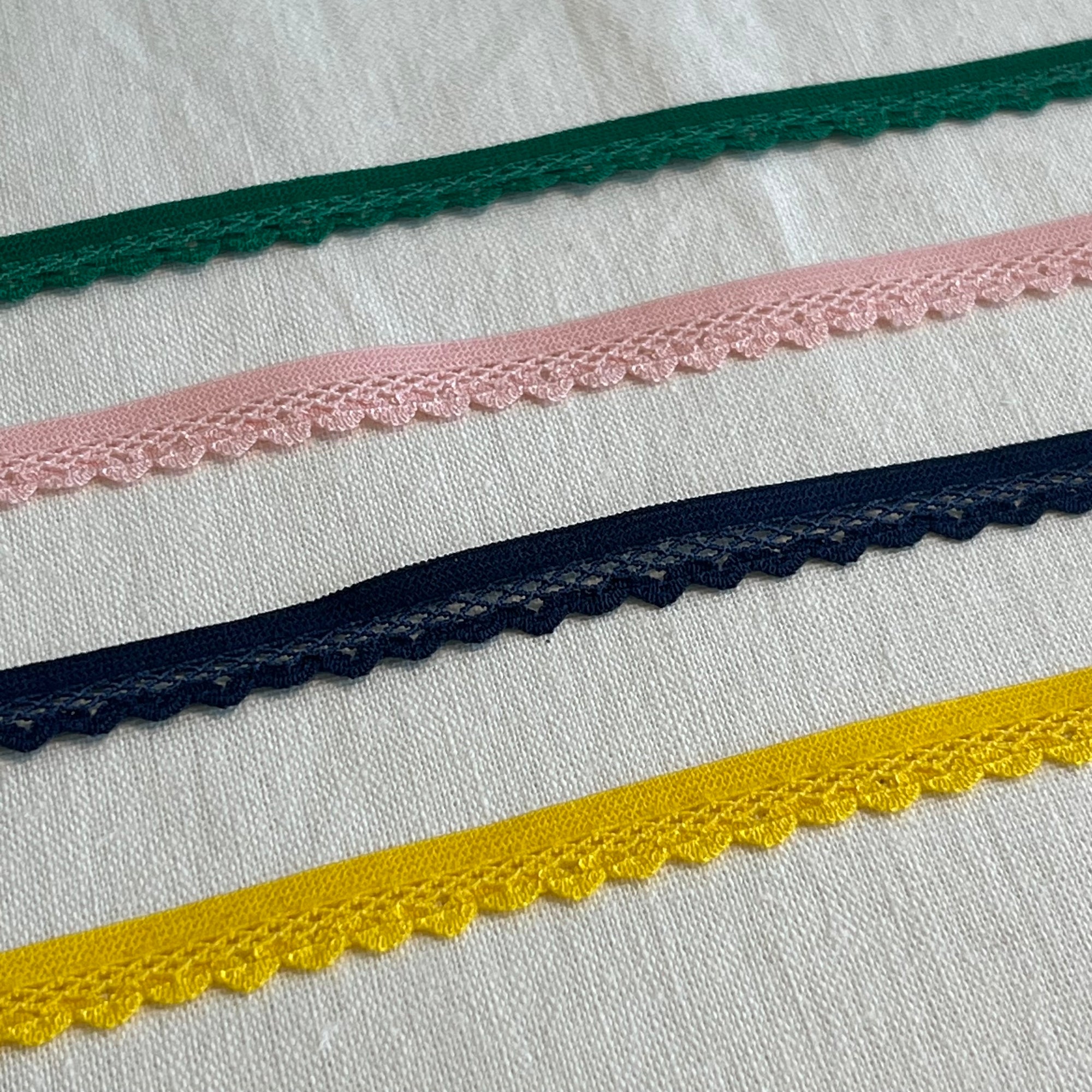 Lingerie Elastic - One Side Ric-Rac Mesh (4 color ways), 1 yard