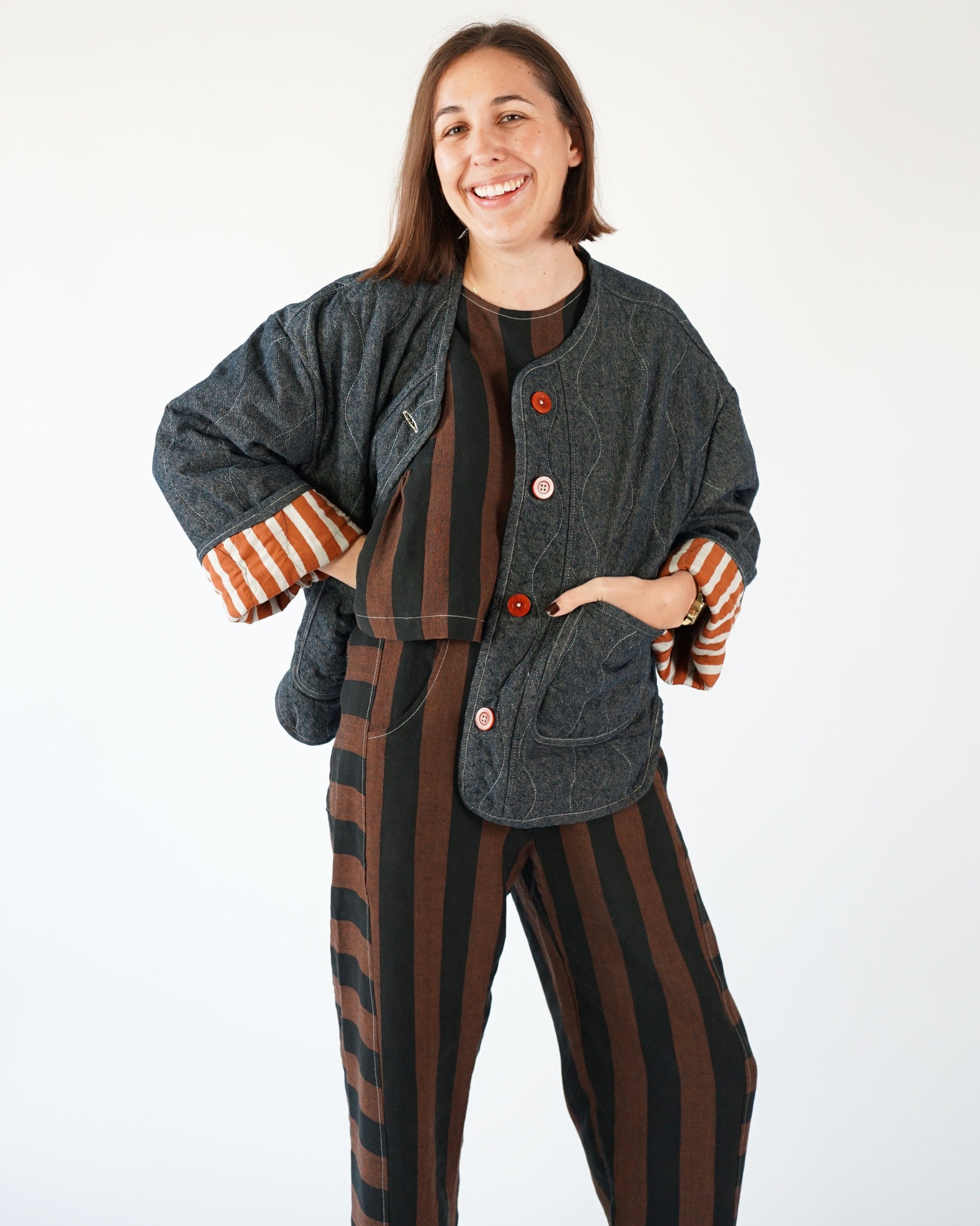 Matchy Matchy Sewing Club, Homebody Quilted Jacket Digital PDF Pattern
