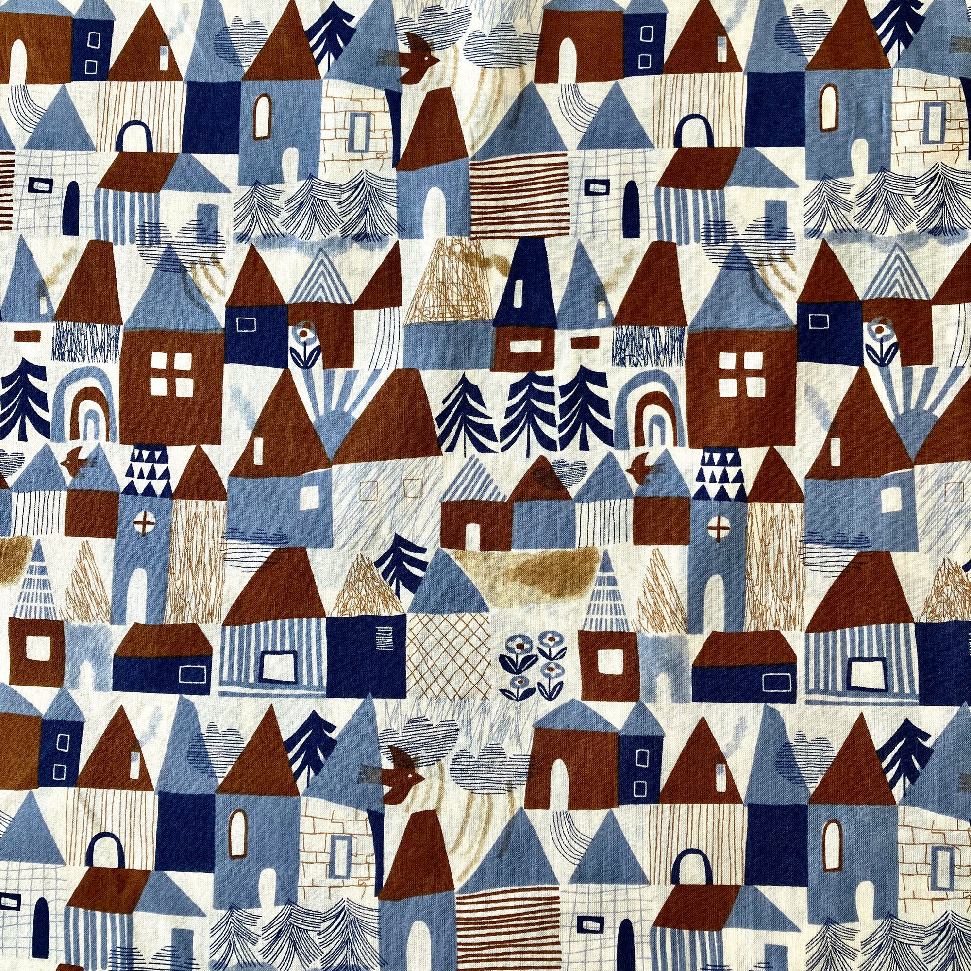 Hokkoh, Happy Town Japanese Voile, two colorways, 1/4 yard