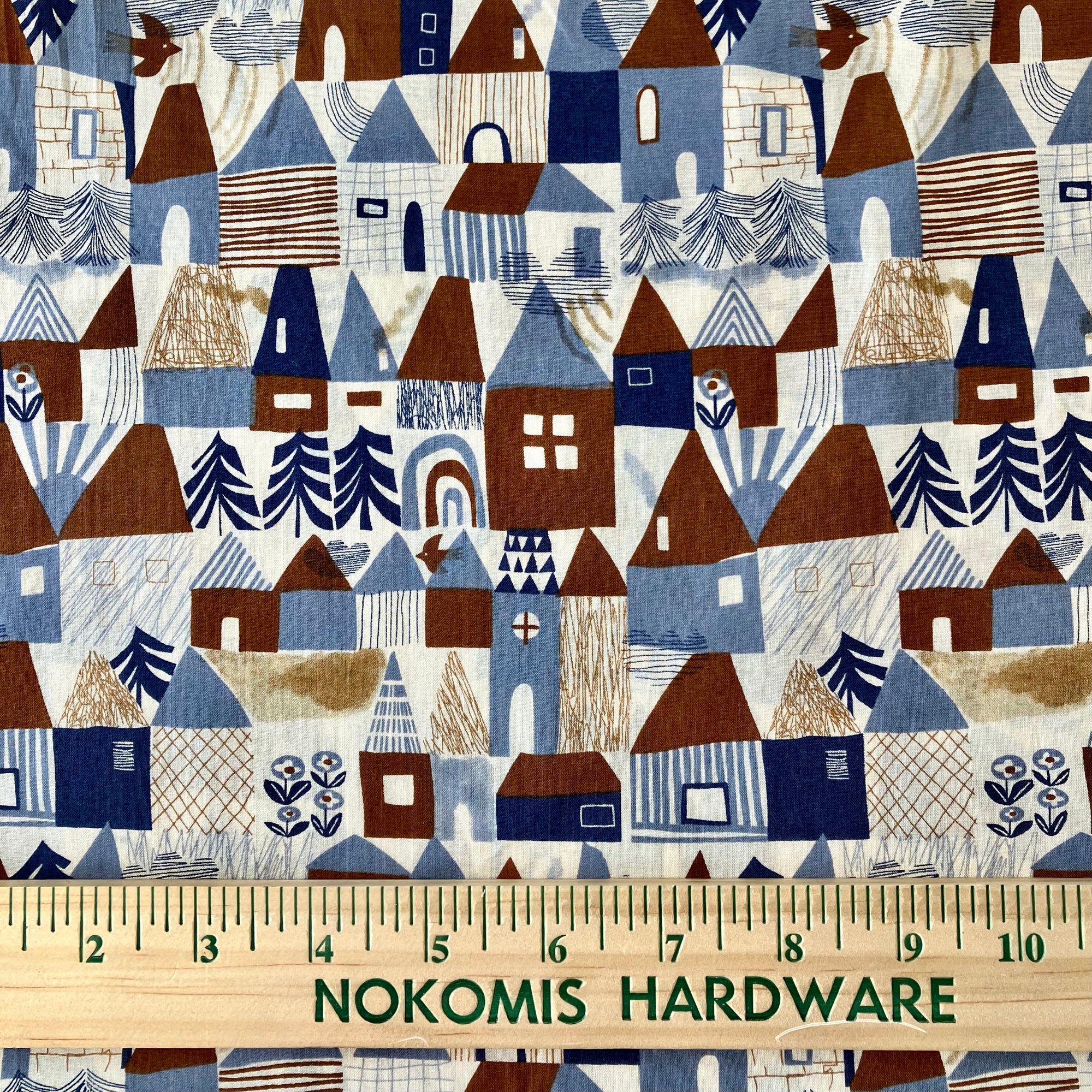 Hokkoh, Happy Town Japanese Voile, two colorways, 1/4 yard