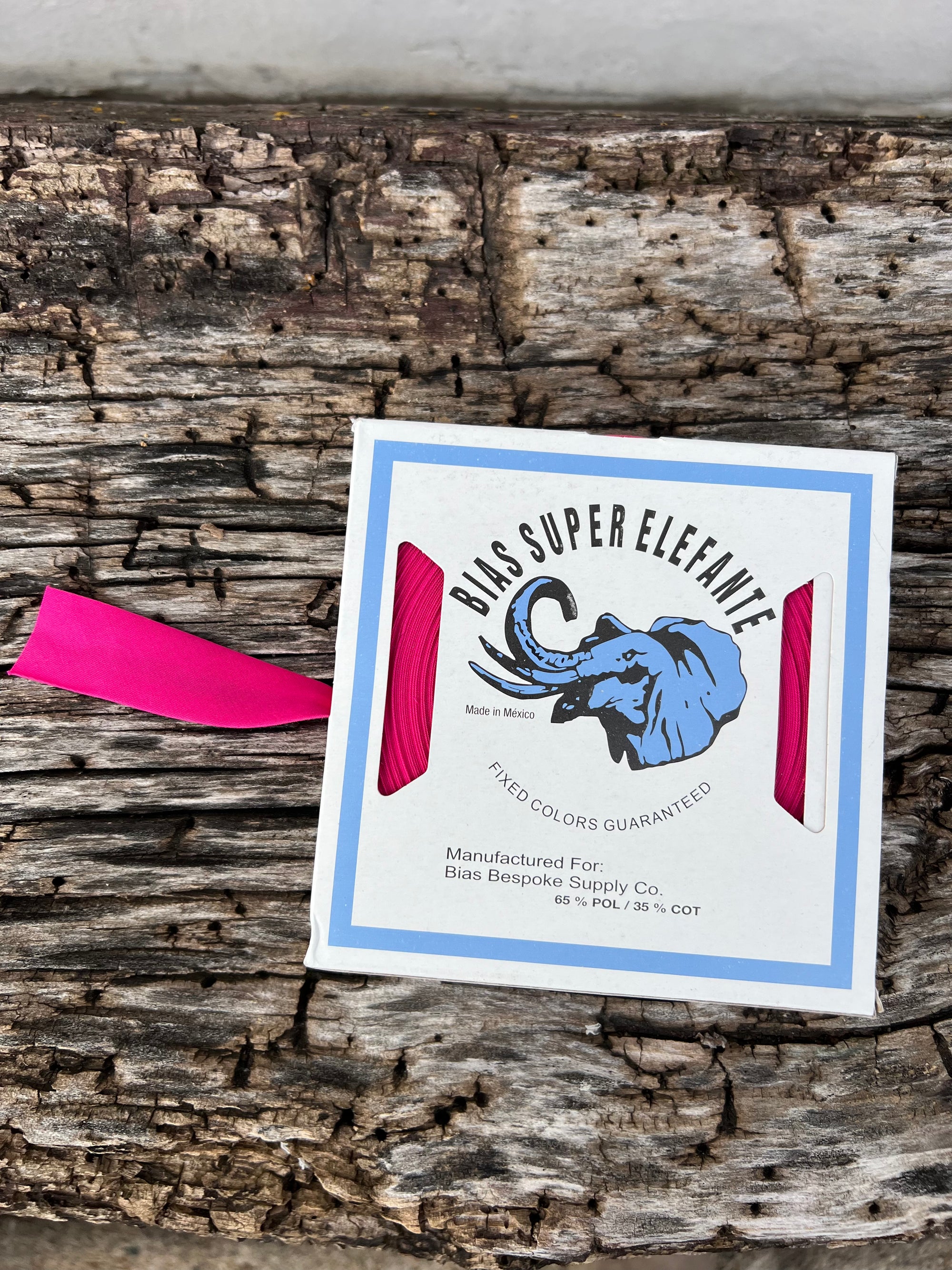 Bias Tape, Super Elefante, 1 inch, Single Fold (12 colorways), 1 yard