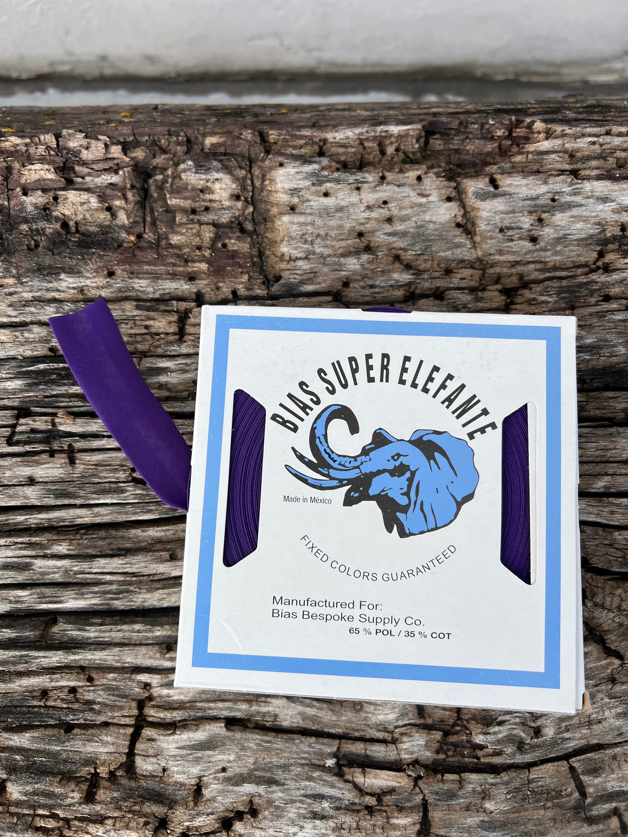 Bias Tape, Super Elefante, 1 inch, Single Fold (12 colorways), 1 yard