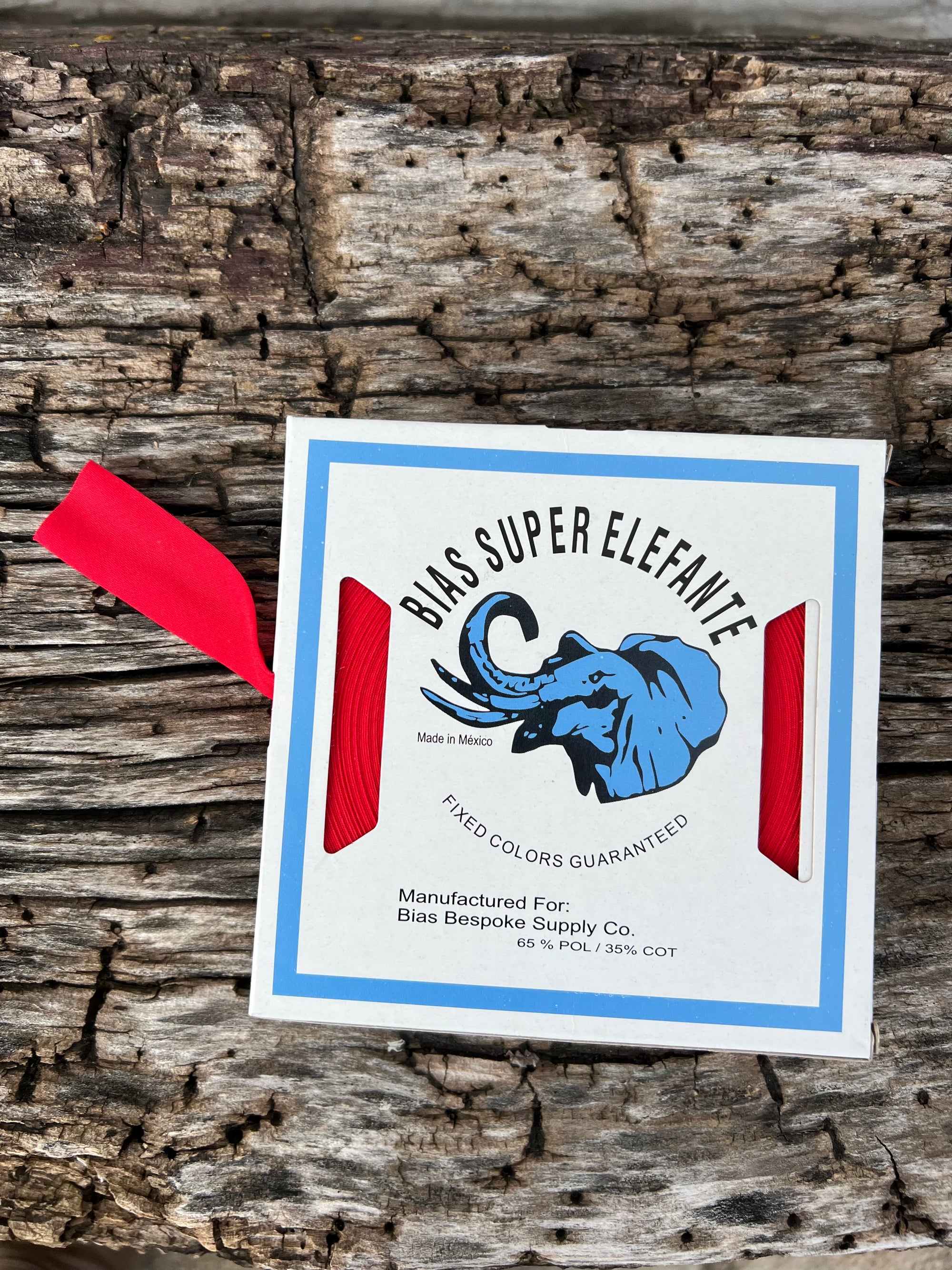 Bias Tape, Super Elefante, 1 inch, Single Fold (12 colorways), 1 yard