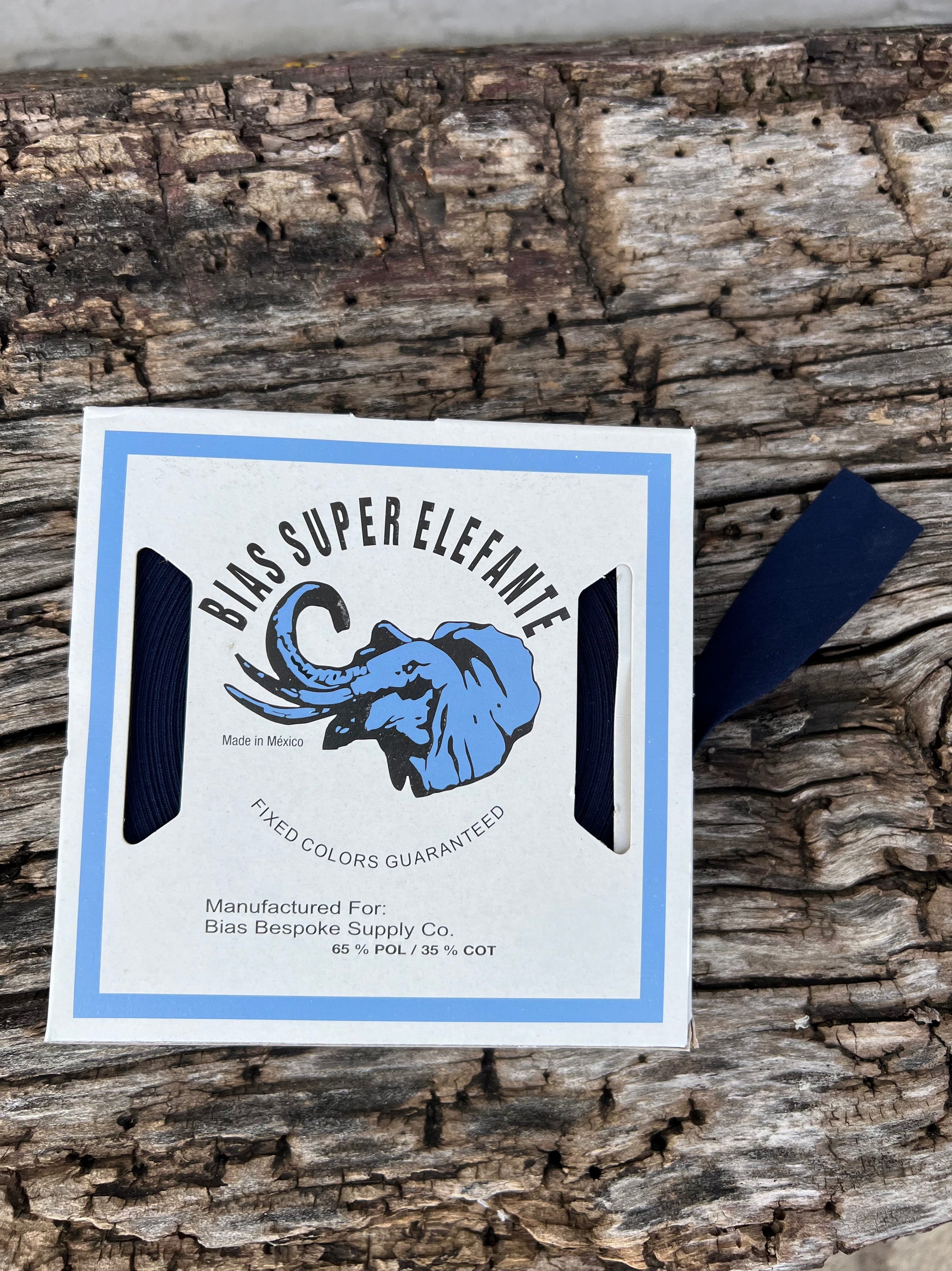 Bias Tape, Super Elefante, 1 inch, Single Fold (12 colorways), 1 yard