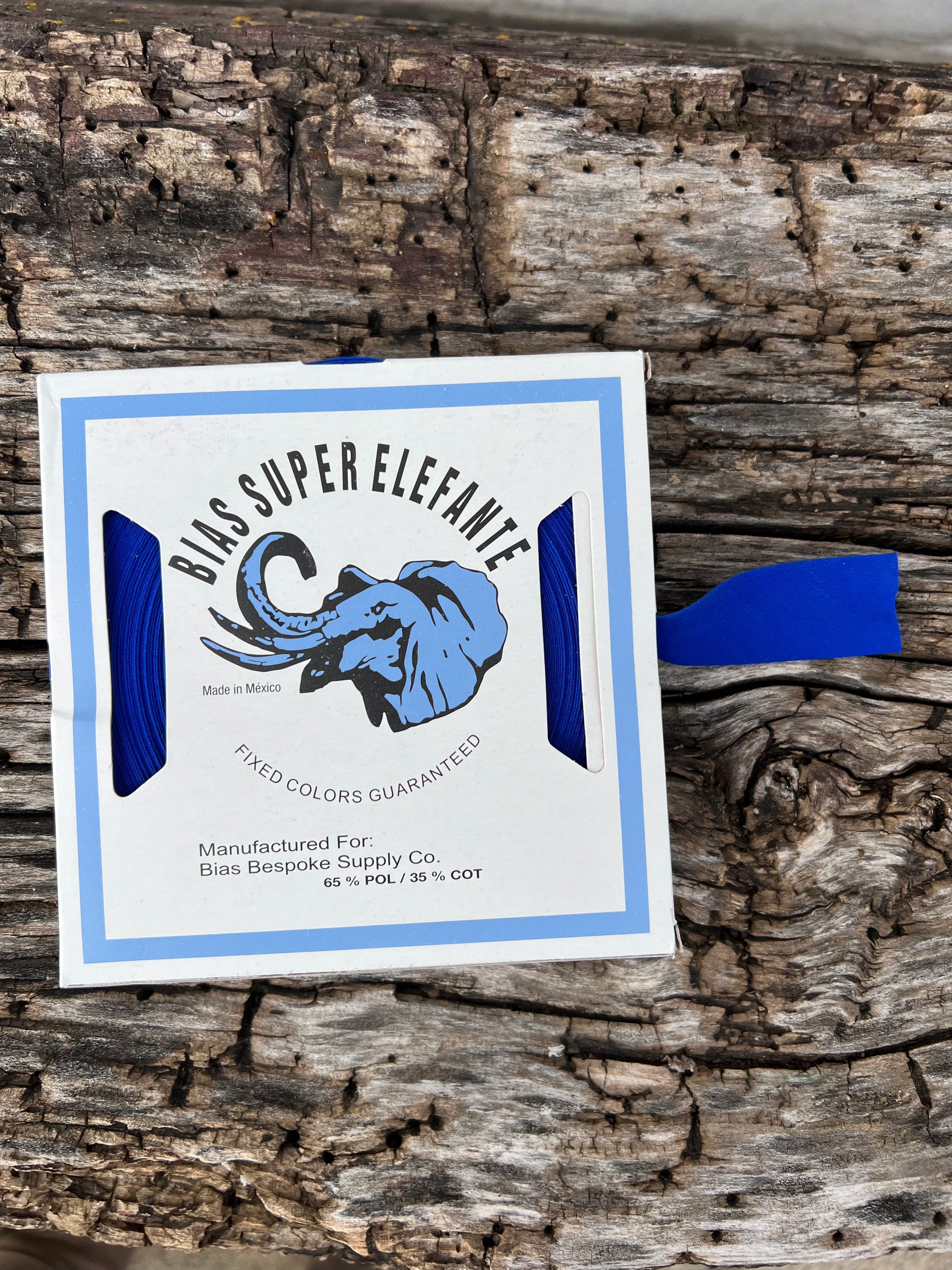 Bias Tape, Super Elefante, 1 inch, Single Fold (12 colorways), 1 yard