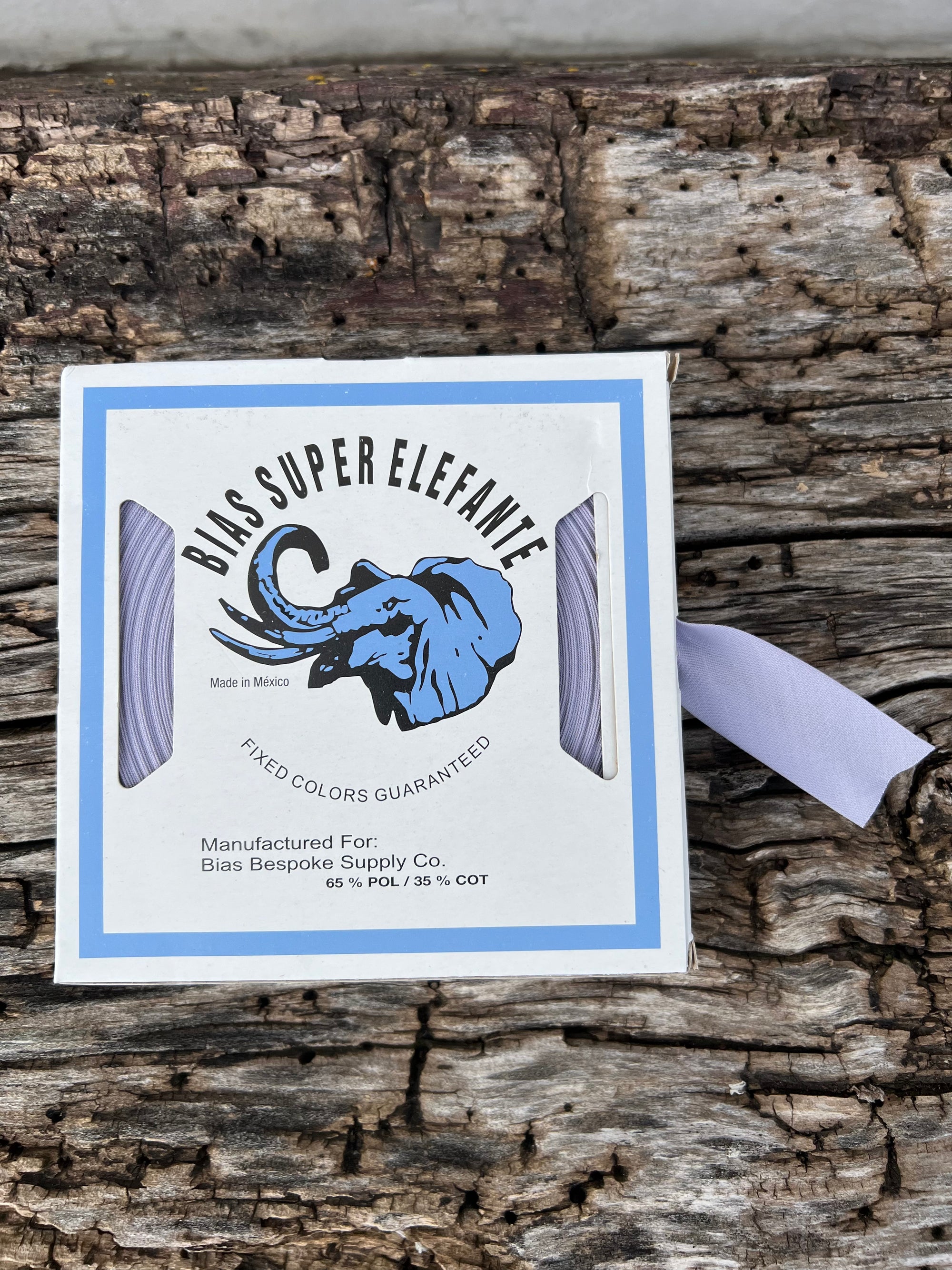 Bias Tape, Super Elefante, 1 inch, Single Fold (12 colorways), 1 yard